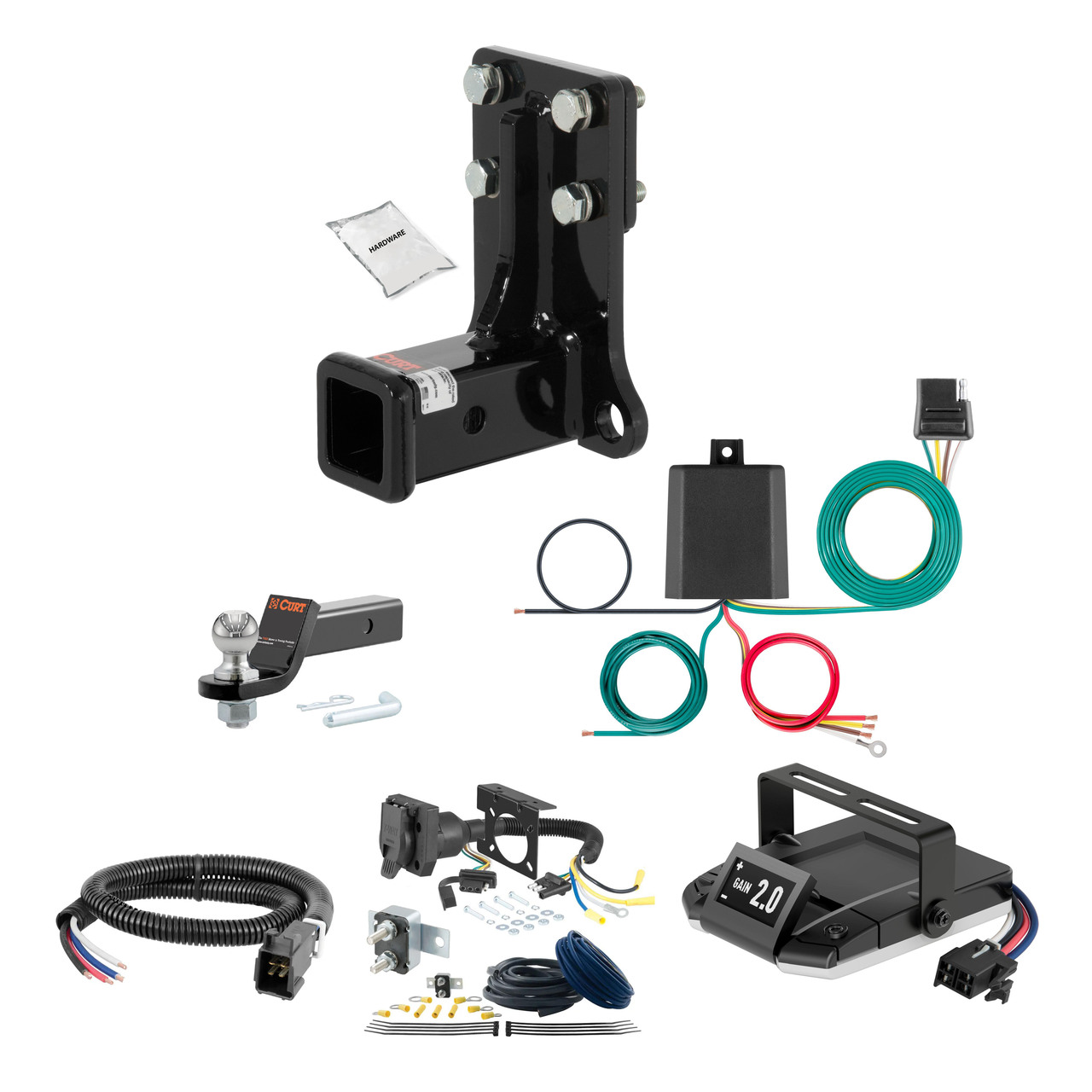 03-05 Mercedes-Benz ML350 2 CURT Trailer Hitch + Assure Proportional Brake Controller Kit HBCW1905 thumbnail 0