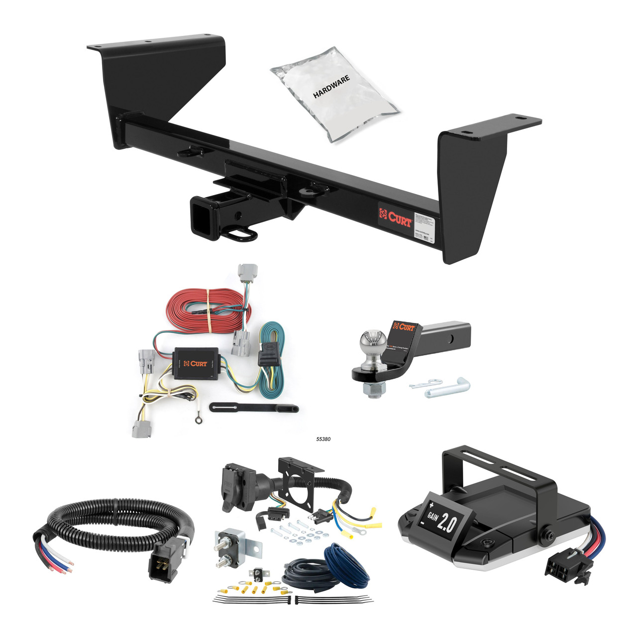 17-20 Mitsubishi Mirage G4 1.25 CURT Trailer Hitch + Assure Proportional Brake Controller Kit HBCW1981 thumbnail 0