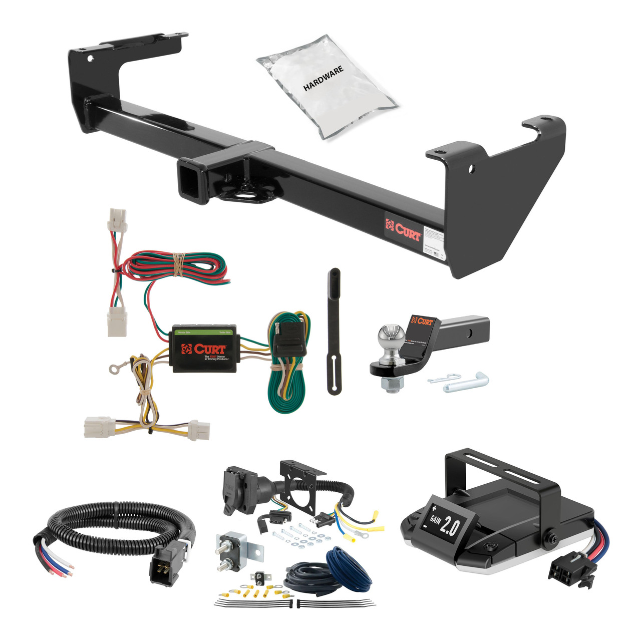 87-95 Nissan Pathfinder 2 CURT Trailer Hitch + Assure Proportional Brake Controller Kit HBCW2051 thumbnail 0