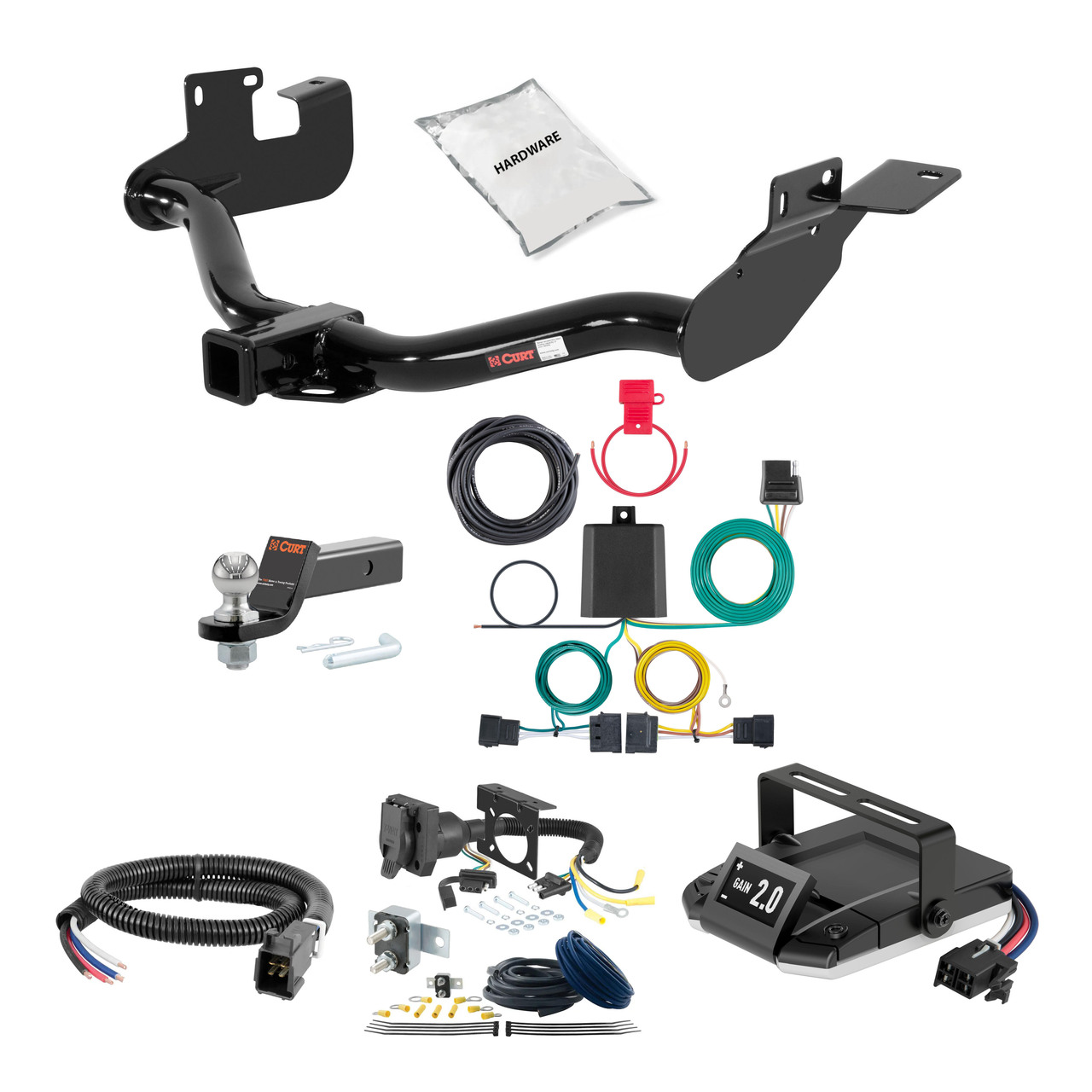 03-04 Mercury Marauder 2 CURT Trailer Hitch + Assure Proportional Brake Controller Kit HBCW1933 thumbnail 0