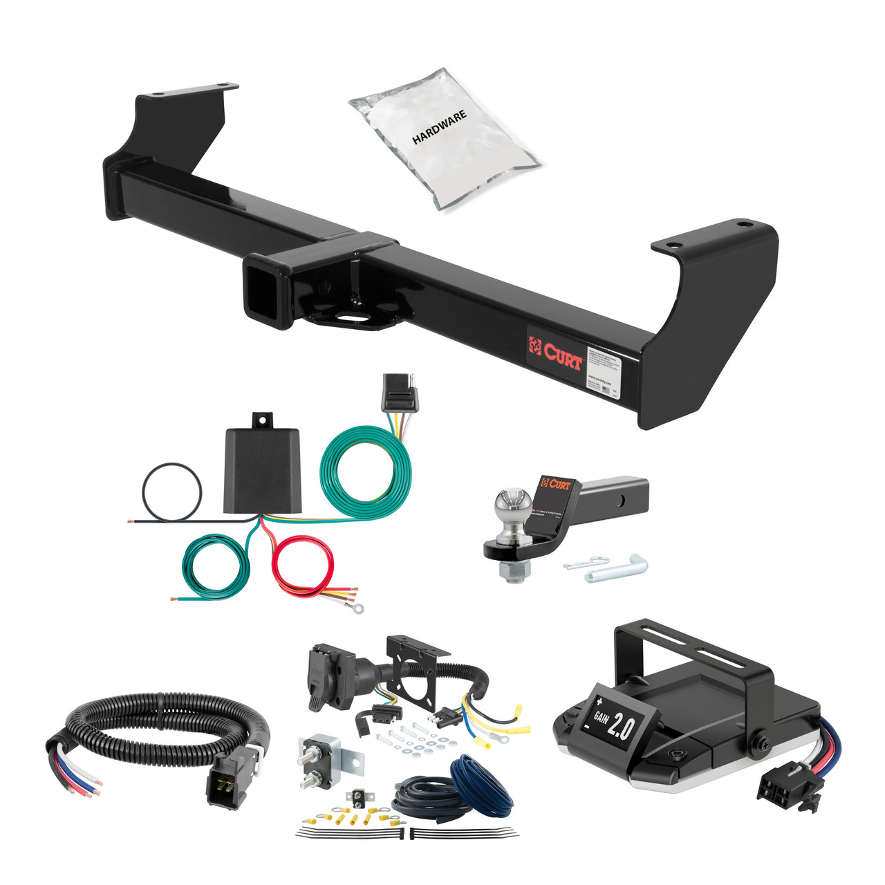 93-02 GEO Prizm Sedan 1.25 CURT Trailer Hitch + Assure Proportional Brake Controller Kit HBCW1017 thumbnail 0