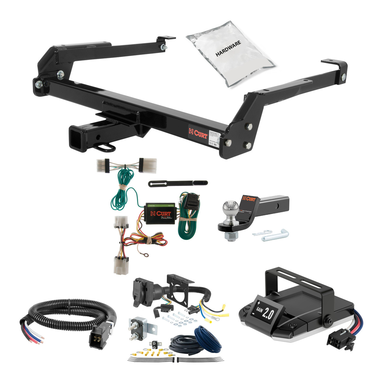 09-14 Nissan Cube 1.25 CURT Trailer Hitch + Assure Proportional Brake Controller Kit HBCW2014 thumbnail 0