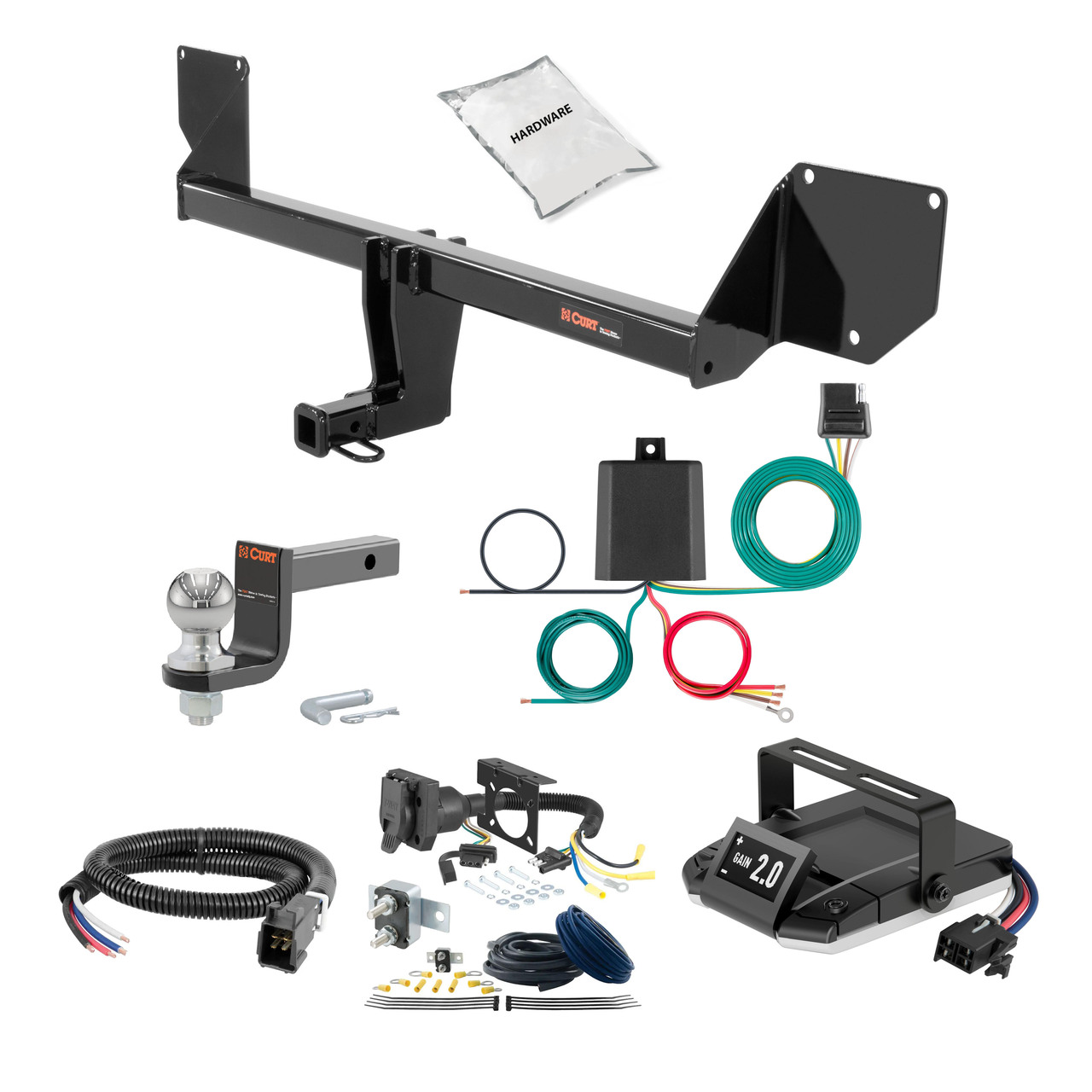 11-16 Mini Cooper Countryman 1.25 CURT Trailer Hitch + Assure Proportional Brake Controller Kit HBCW1968 thumbnail 0