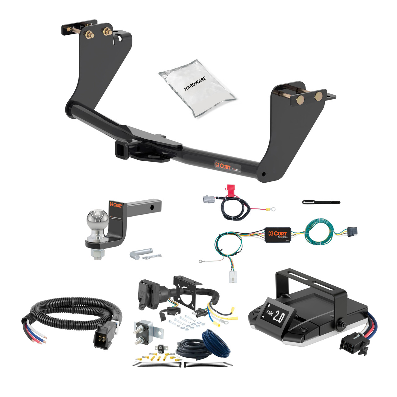 93-95 Mitsubishi Diamante Wagon 1.25 CURT Trailer Hitch + Assure Proportional Brake Controller Kit HBCW1970 thumbnail 0