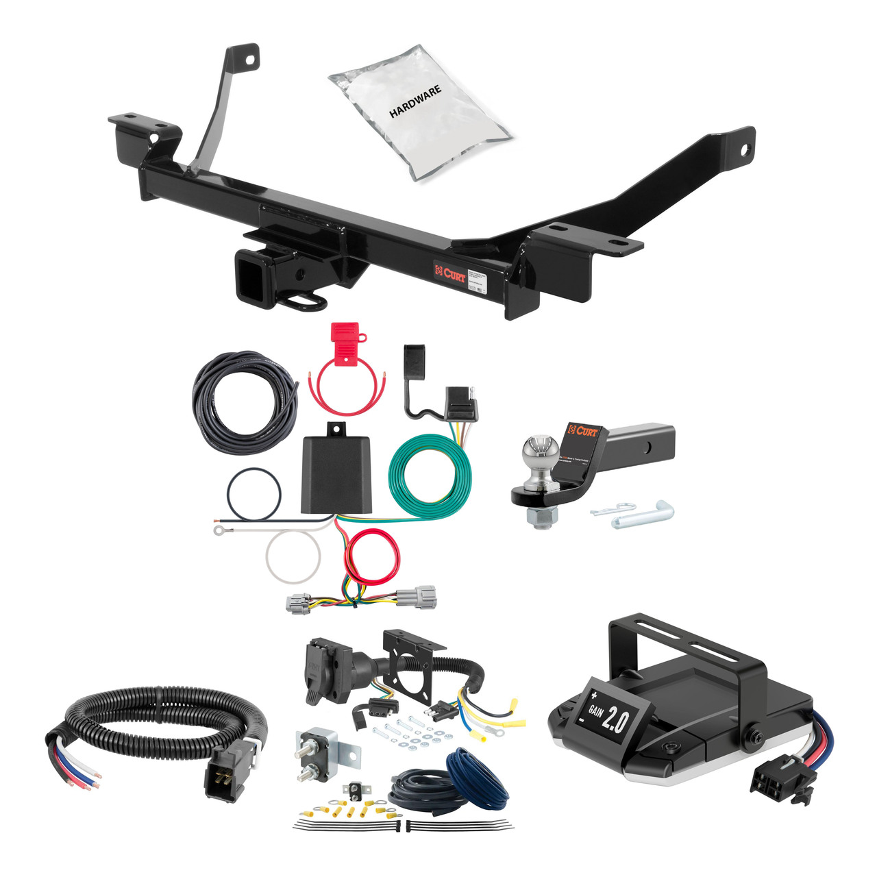 99-02 Mercury Villager 2 CURT Trailer Hitch + Assure Proportional Brake Controller Kit HBCW1955 thumbnail 0