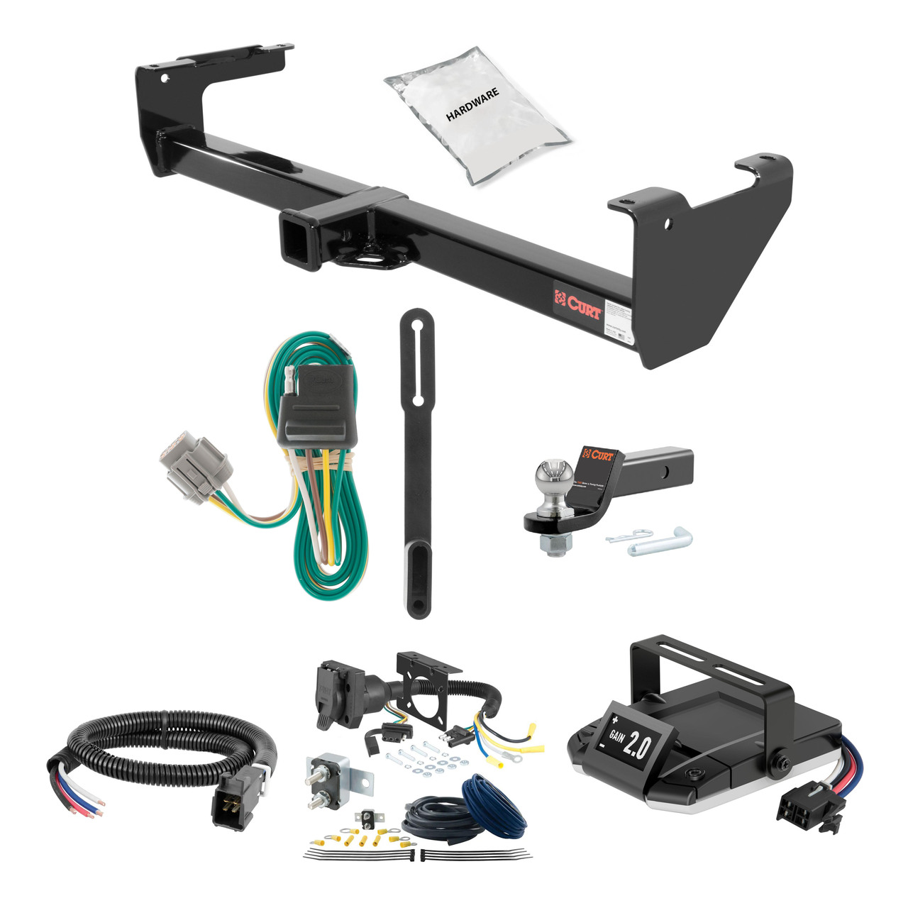 87-95 Nissan Pathfinder 2 CURT Trailer Hitch + Assure Proportional Brake Controller Kit HBCW2050 thumbnail 0