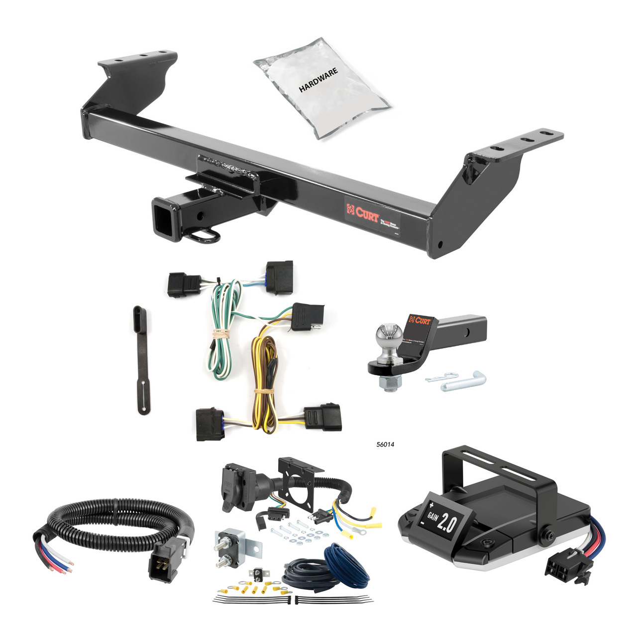 19-23 Ford Ranger 2 CURT Trailer Hitch + Assure Proportional Brake Controller Kit HBCW975 thumbnail 0