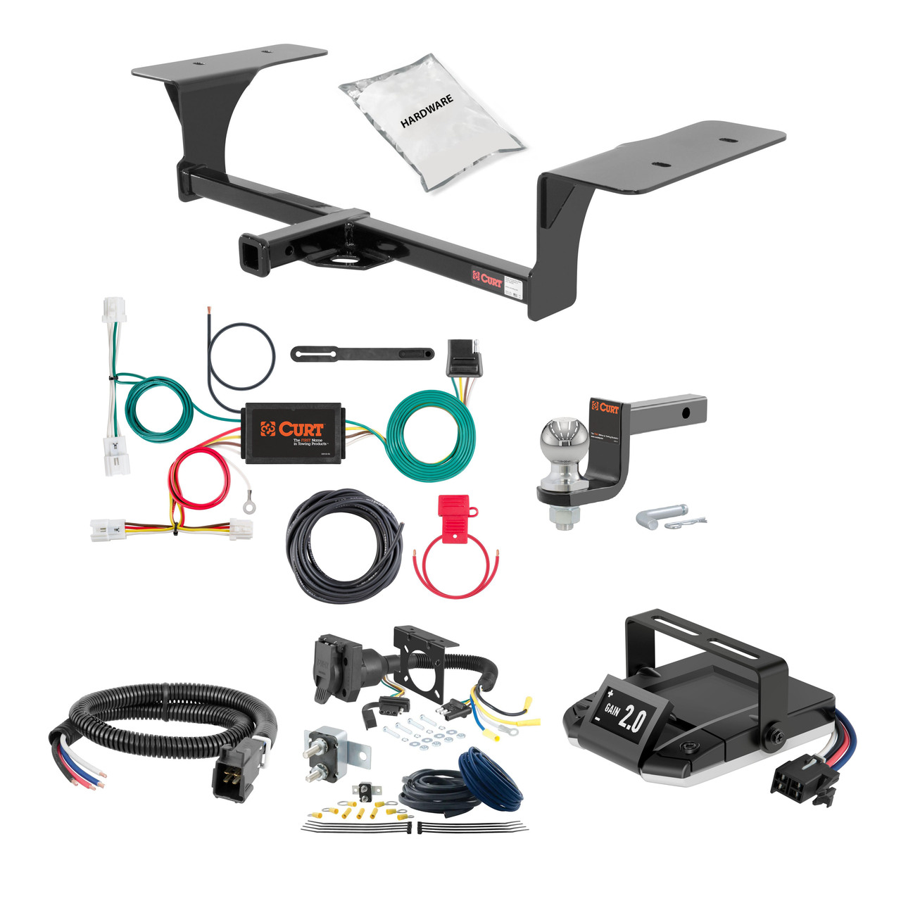 06-06 Nissan 350Z Coupe  1.25 CURT Trailer Hitch + Assure Proportional Brake Controller Kit HBCW2007 thumbnail 0