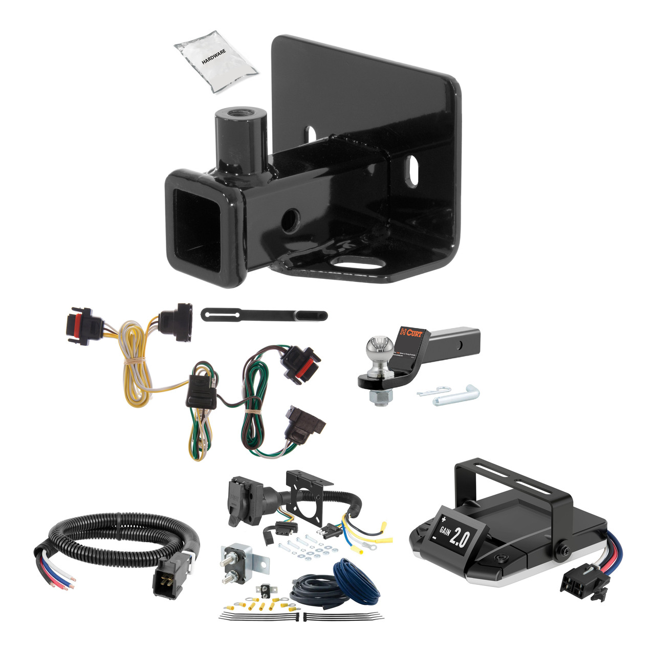 11-24 Mitsubishi Outlander Sport 2 CURT Trailer Hitch + Assure Proportional Brake Controller Kit HBCW1995 thumbnail 0