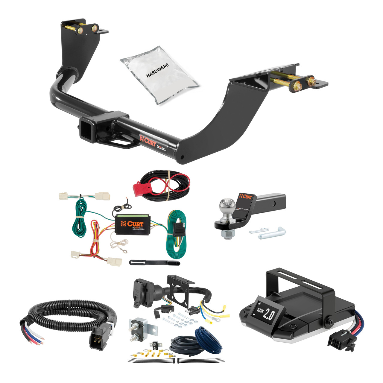 22-24 Mitsubishi Outlander 2 CURT Trailer Hitch + Assure Proportional Brake Controller Kit HBCW1987 thumbnail 0