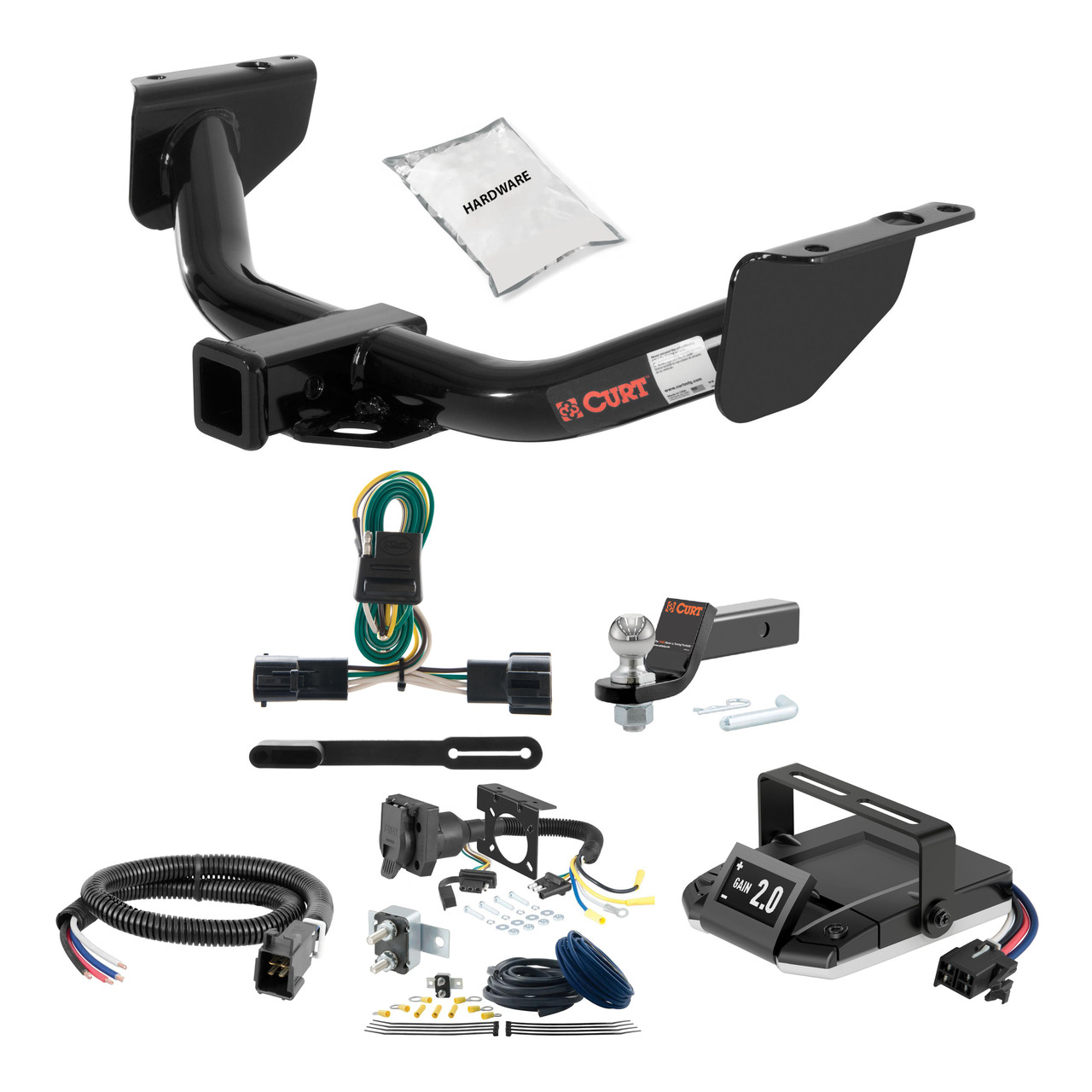 83-11 Ford   00-05 models are no drill 2 CURT Trailer Hitch + Assure Proportional Brake Controller Kit HBCW979 thumbnail 0