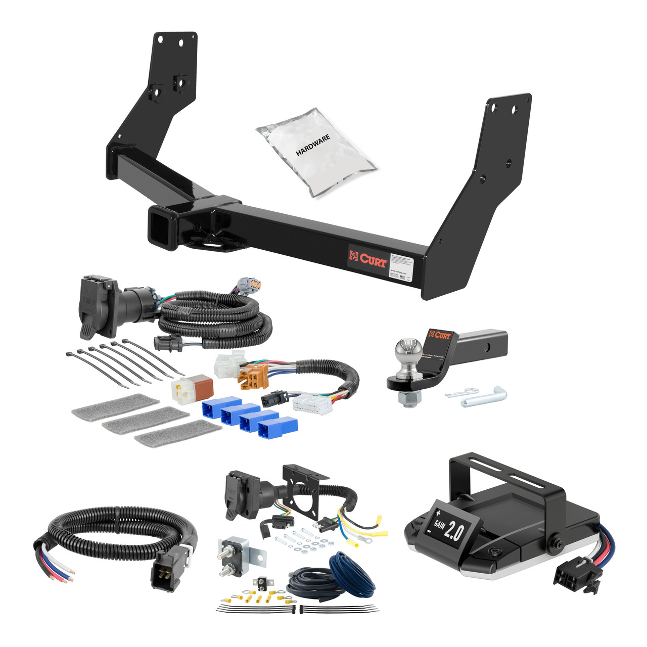 13-16 Nissan Pathfinder 2 CURT Trailer Hitch + Assure Proportional Brake Controller Kit HBCW2046 thumbnail 0