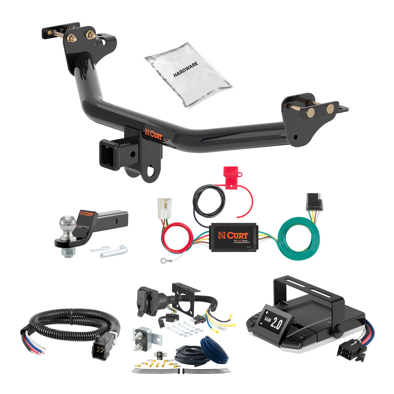23-24 Mitsubishi Outlander Phev 2 CURT Trailer Hitch + Assure Proportional Brake Controller Kit HBCW1992 thumbnail 0