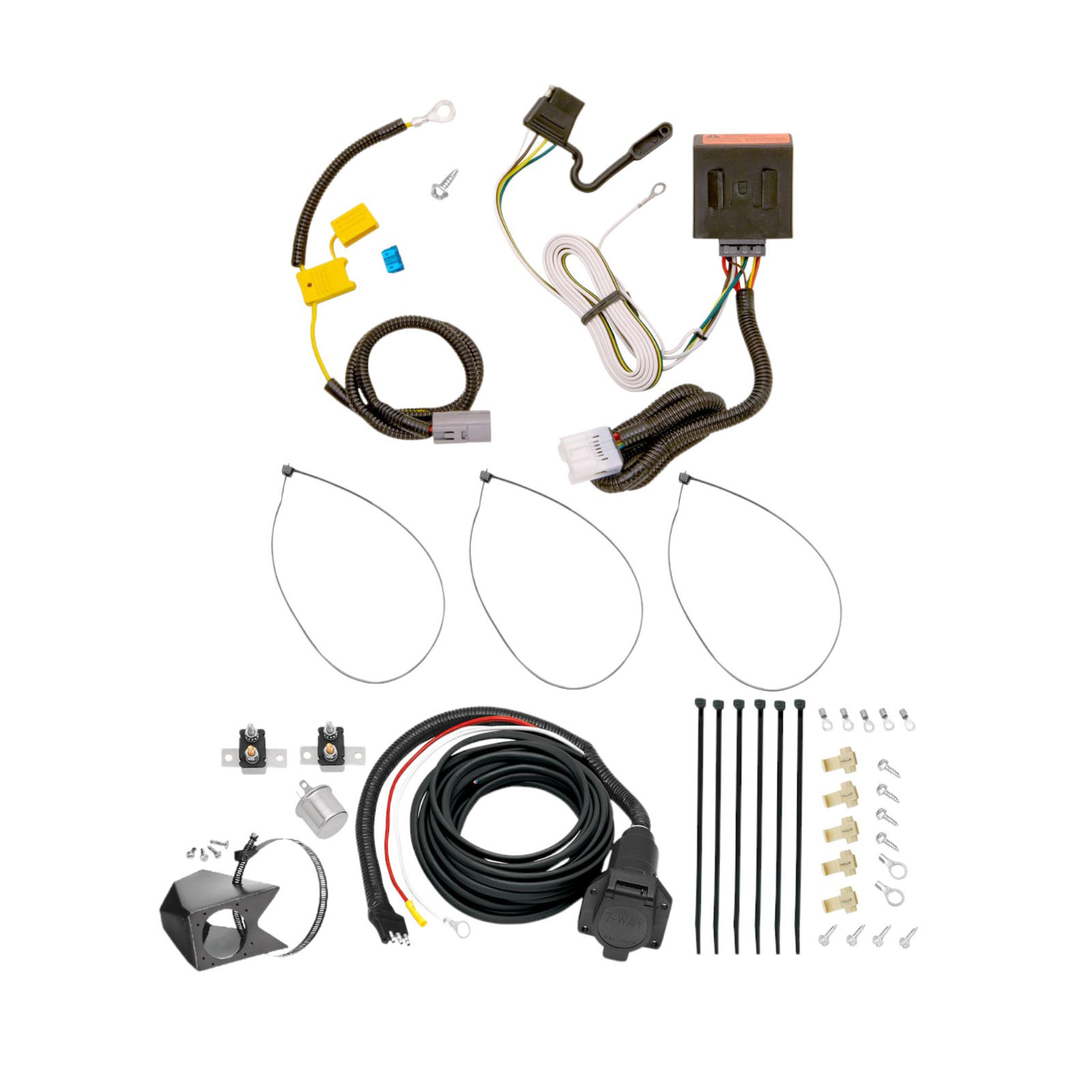 2007-2013 Mitsubishi Outlander Except Outlander Sport or PHEV Tekonsha Custom 7-Way + Brake Controller Install Kit thumbnail 0
