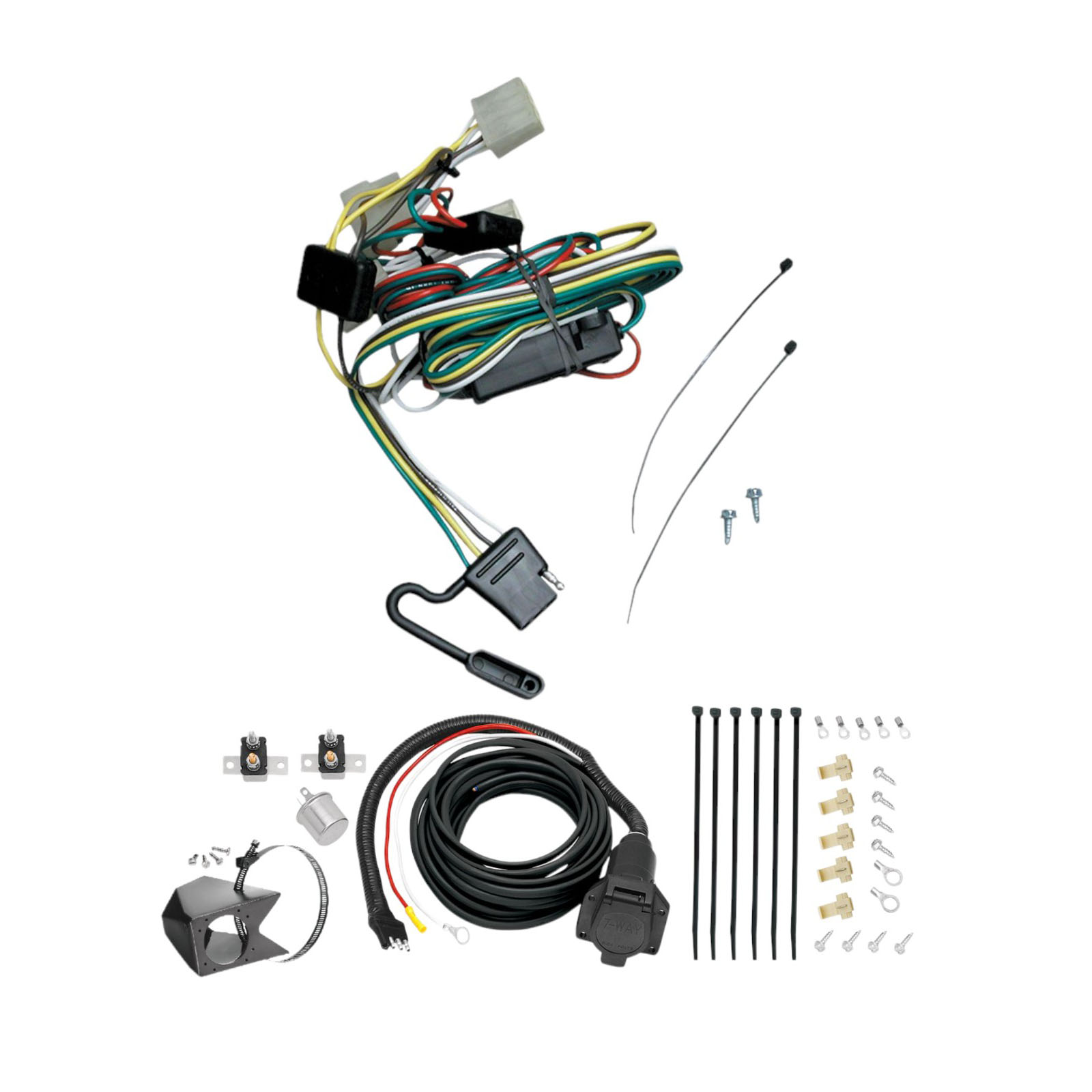 1995-2004 Toyota Tacoma (App. starts 1995-1/2) Tekonsha Custom 7-Way + Brake Controller Install Kit thumbnail 0