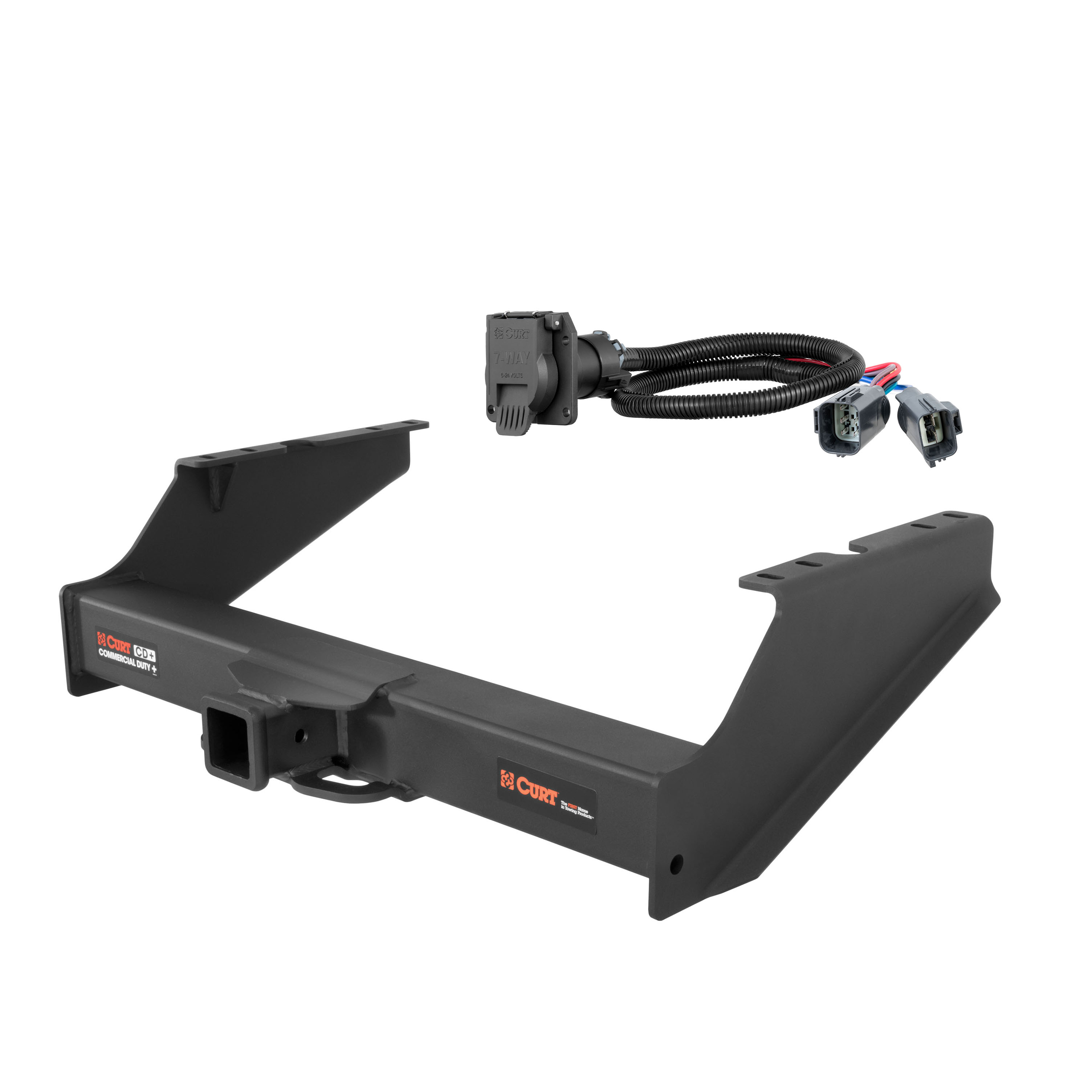 08 - 16 Ford F-450 Super Duty Excluding cab & chassis CURT Class 5 2.5" Trailer Hitch w/ 7-way Wiring Kit 15810 thumbnail 0