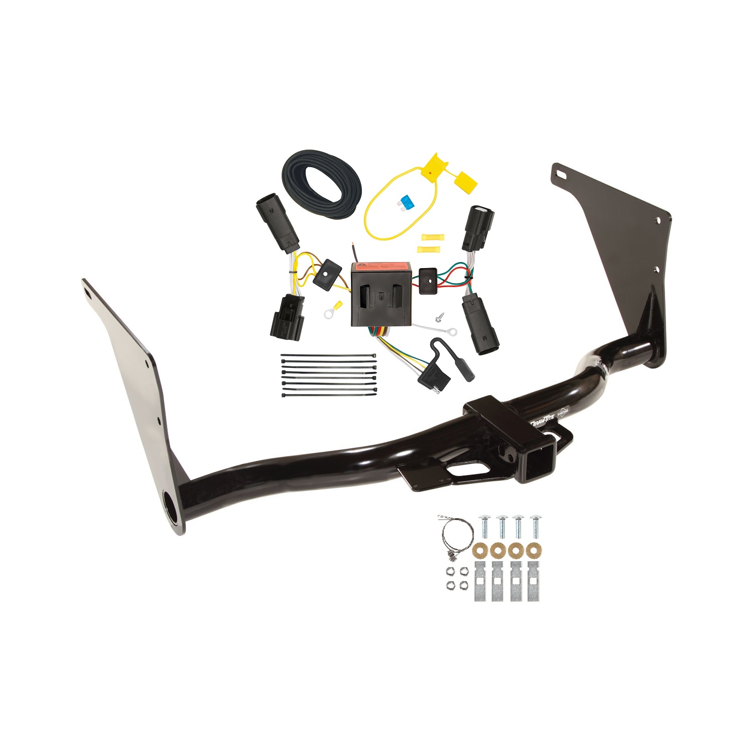 2013-2016 Ford Escape Draw-tite Class 3 Trailer Hitch, 2 Inch Square Receiver Bundle w/ Plug-n-Play T-One Wiring Harness 75758 thumbnail 0