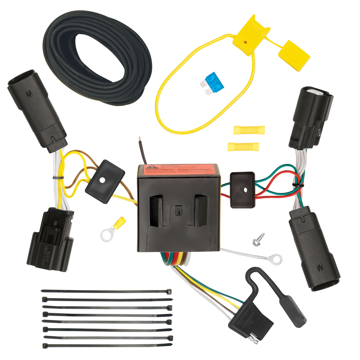2013-2016 Ford Escape Draw-tite Class 3 Trailer Hitch, 2 Inch Square Receiver Bundle w/ Plug-n-Play T-One Wiring Harness 75758 thumbnail 1