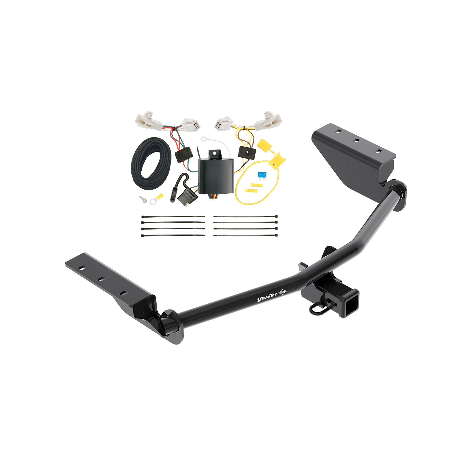 2013-2015 Toyota RAV4 Draw-tite Class 3 Trailer Hitch, 2 Inch Square Receiver Bundle w/ Plug-n-Play T-One Wiring Harness 76134 thumbnail 0