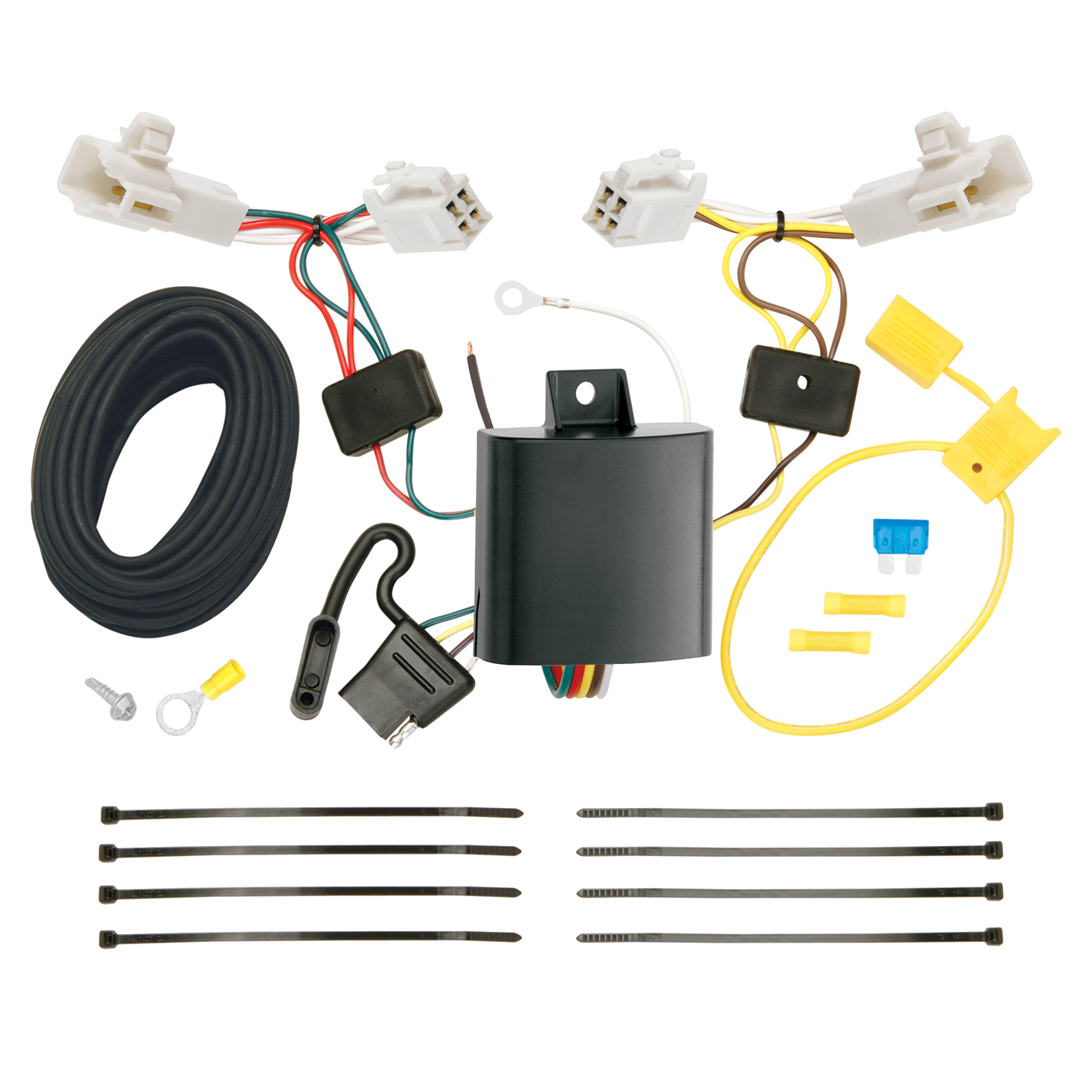 2013-2015 Toyota RAV4 Draw-tite Class 3 Trailer Hitch, 2 Inch Square Receiver Bundle w/ Plug-n-Play T-One Wiring Harness 76134 thumbnail 1