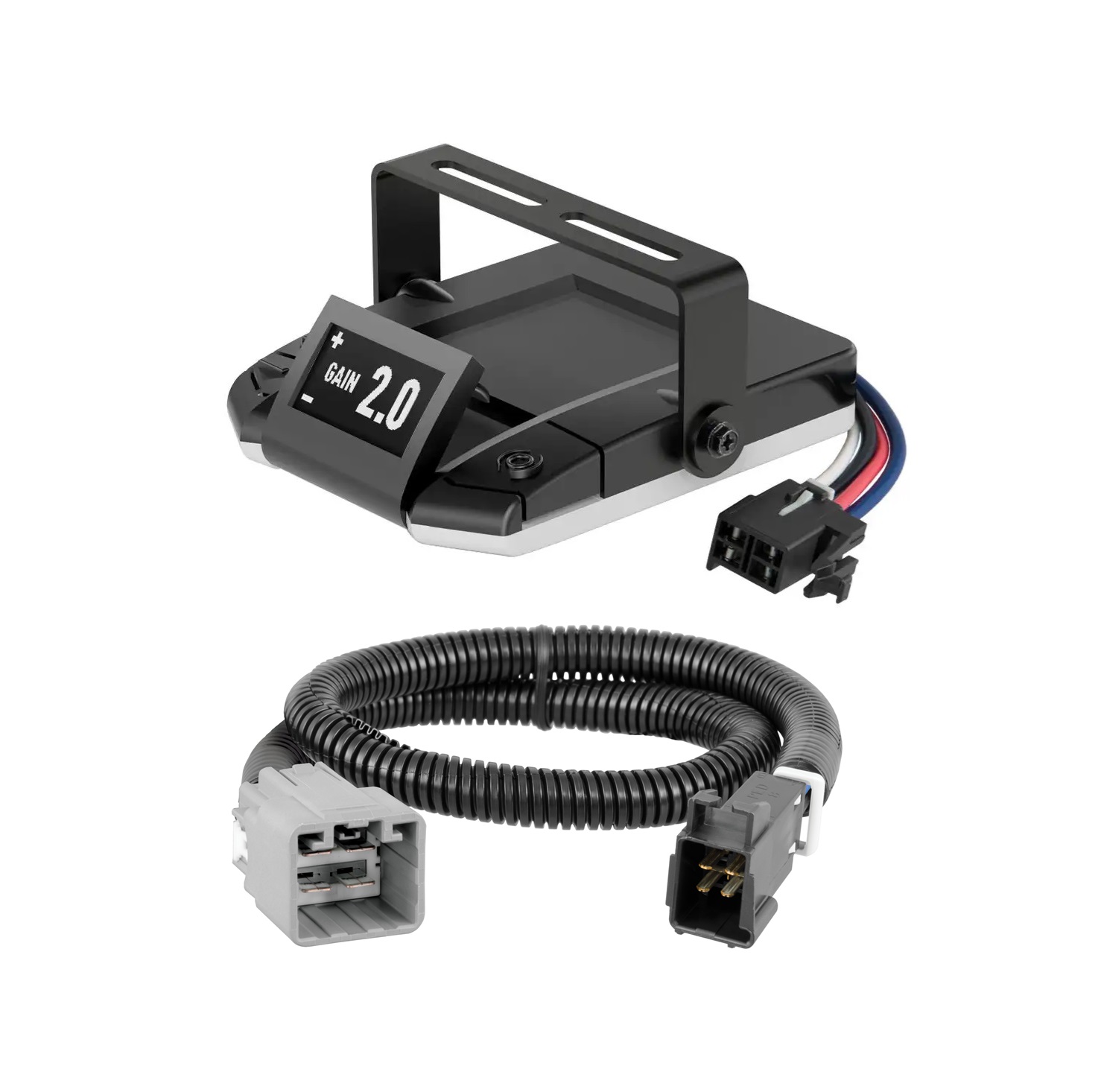 2018-2024 Jeep Wrangler JL, Unlimited (4-door) CURT Assure Proportional 1-4 Axel Auto Leveling Motion-Sensing Trailer Brake Controller thumbnail 0