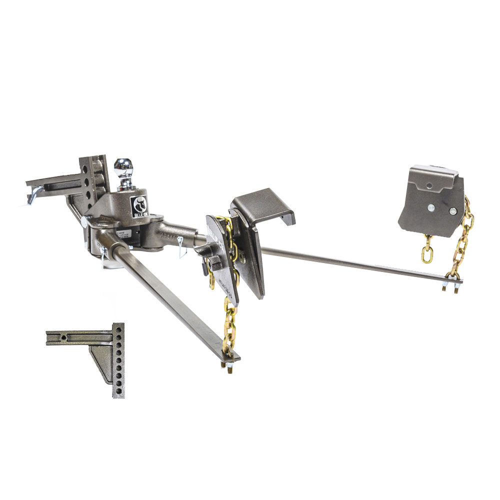 BlueOx 20k, 350 lbs TW, SwayPro Weight Distributing Hitch, 2" Recievers 9-hole/9" receiver stinger BXW0350-S thumbnail 0