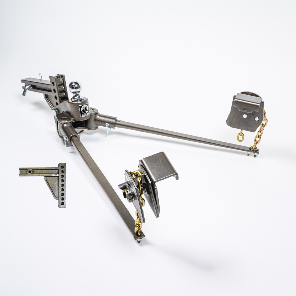 BlueOx 20k, 350 lbs TW, SwayPro Weight Distributing Hitch, 2" Recievers 9-hole/9" receiver stinger BXW0350-S thumbnail 1
