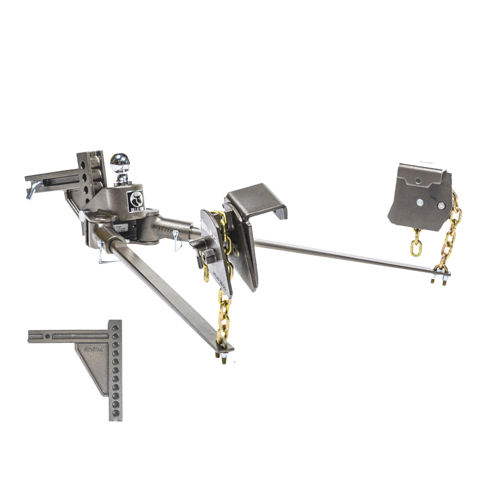 BlueOx 20k, 550 lb TW, SwayPro Weight Distributing Hitch, 2" Recievers 11-hole/10" receiver stinger BXW0556 thumbnail 0