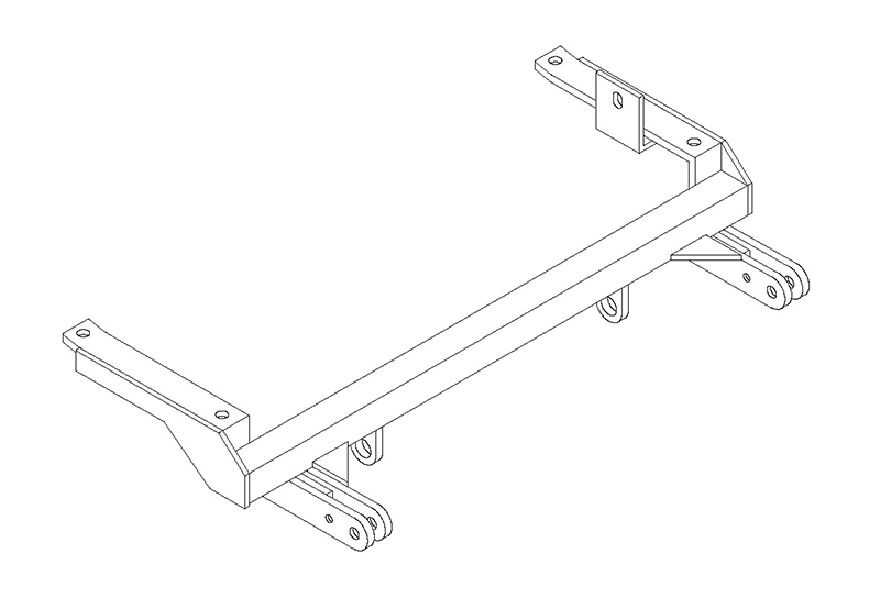BlueOx Tow Bar Base Plate, Front Mount, RV Flat Towing for Select, S10 PICKUP 2WD thumbnail 0