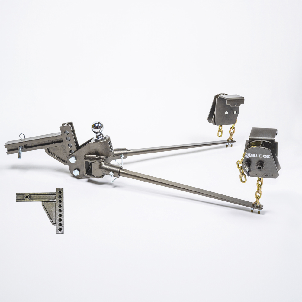 BlueOx 20k, 550 lbs TW, SwayPro Weight Distributing Hitch, 2" Recievers 9-hole/9 receiver stinger BXW0550-S thumbnail 1