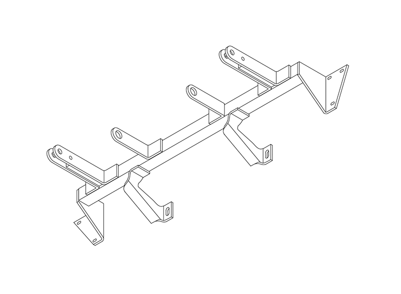 BlueOx Tow Bar Base Plate, Front Mount, RV Flat Towing for Select, DODGE AVENGER E13 thumbnail 0