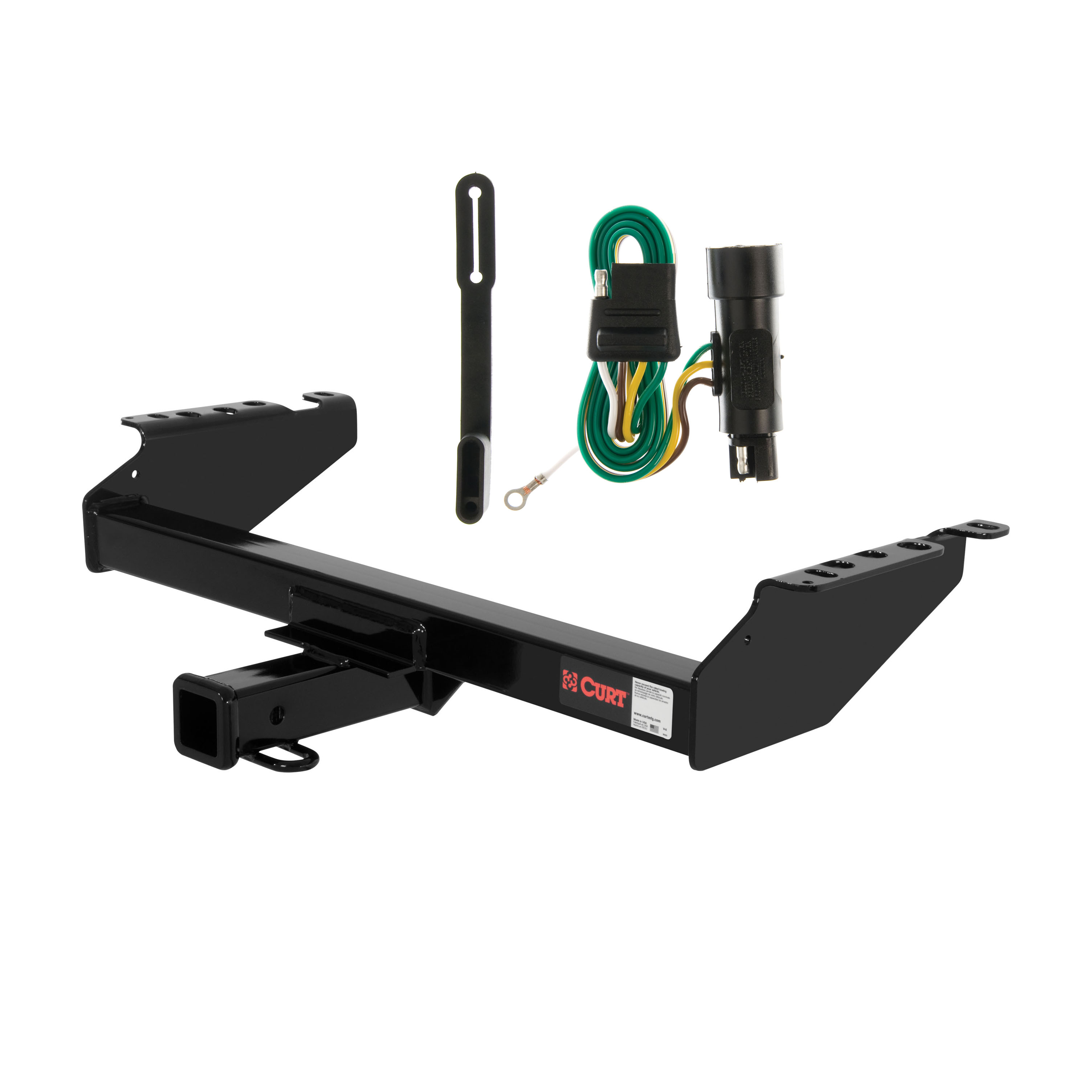 73 - 97 Ford F-150 Excluding 10" drop bumper, old body Curt 2", Class 3 Trailer Tow Hitch + 4-flat Wiring Kit 13310 thumbnail 0