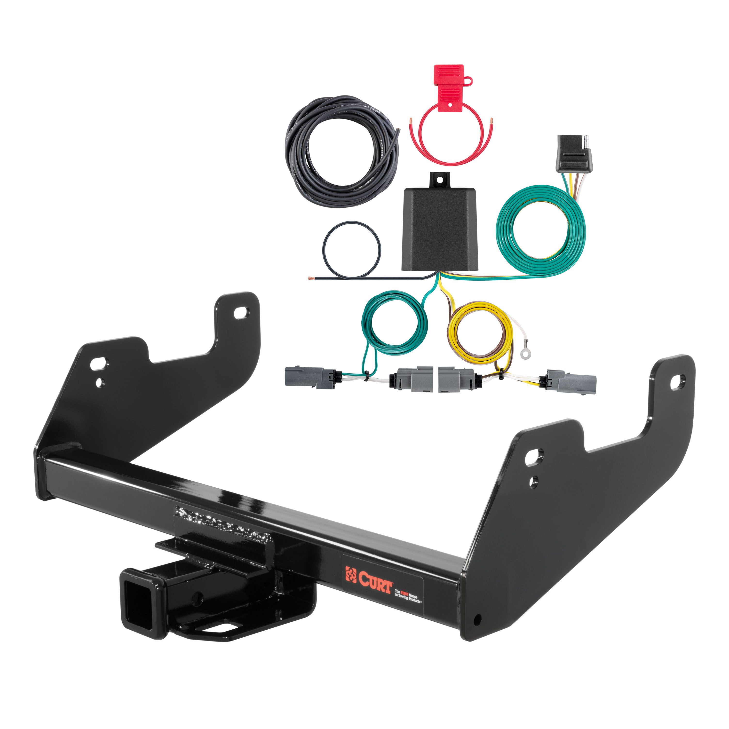 21 - 23 Ford F-150 w/o LED Tailights + Excluding factory receiver or Police Responder Curt 2", Class 4 Trailer Tow Hitch + 4-way Wiring Kit 14017 thumbnail 0