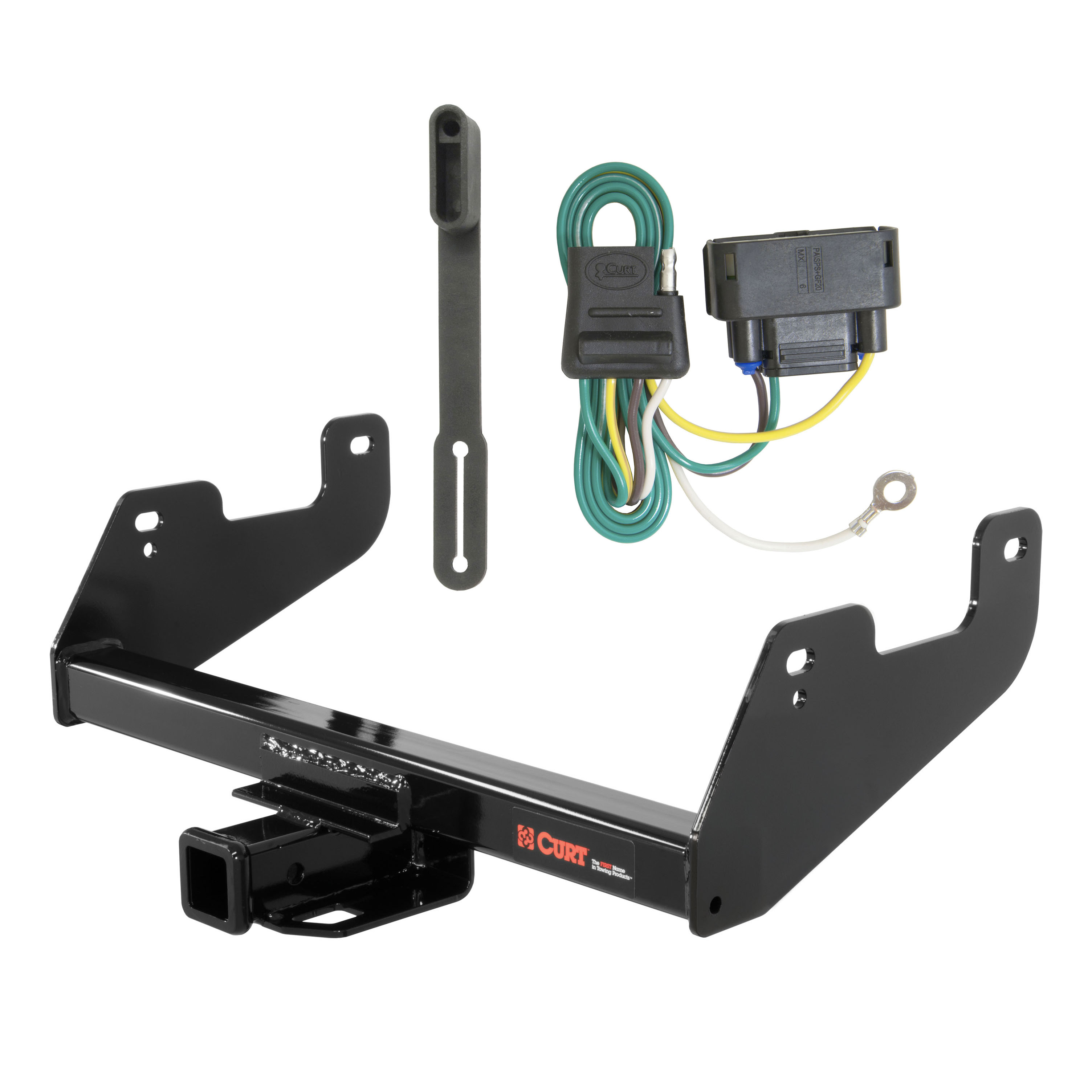 21 - 23 Ford F-150 Excluding factory receiver or Police Responder Curt 2", Class 4 Trailer Tow Hitch + 4-flat Wiring Kit 14017 thumbnail 0