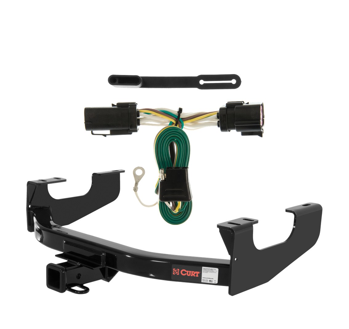 2004 Ford F-150 Heritage Edition Curt 2", Class 4 Trailer Tow Hitch + 4-flat Wiring Kit 14355 thumbnail 0
