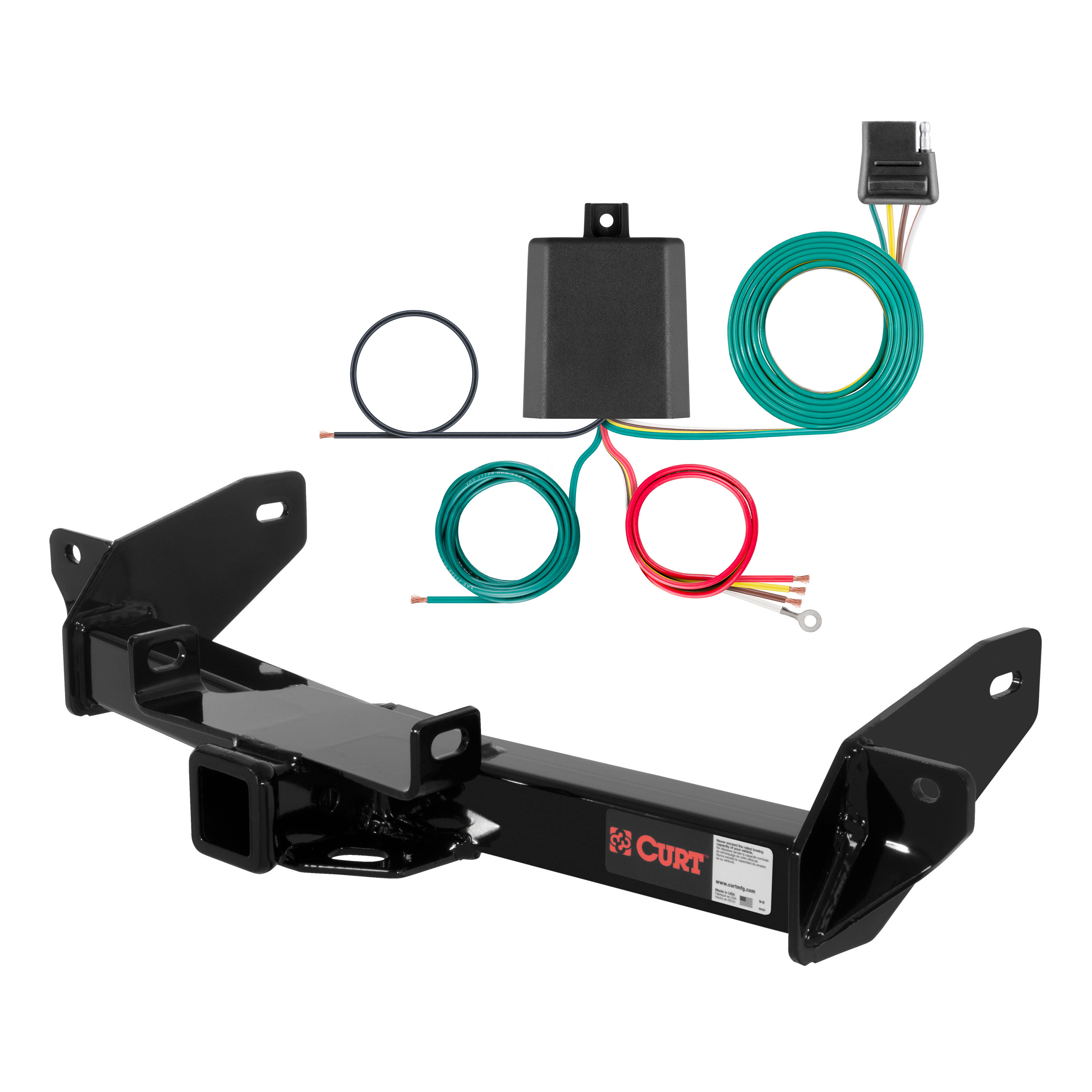 06 - 08 Ford F-150 Excluding factory receiver (built after 8/5/05) Curt 2", Class 3 Trailer Tow Hitch + 4-flat Wiring Kit 13360 thumbnail 0