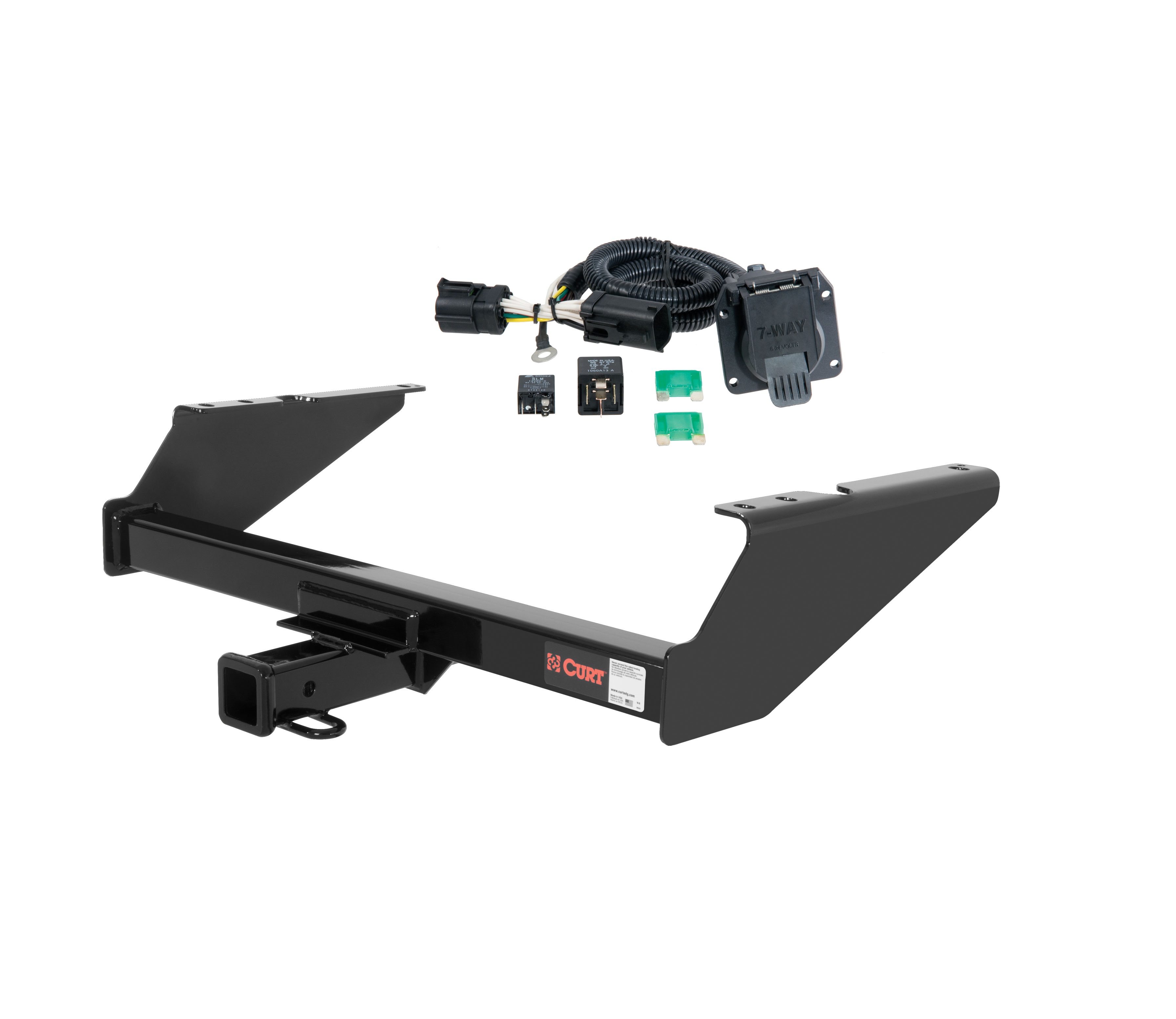 97 - 03 Ford F-150 New body Curt 2", Class 3 Trailer Tow Hitch + 7-way Wiring Kit 13038 thumbnail 0