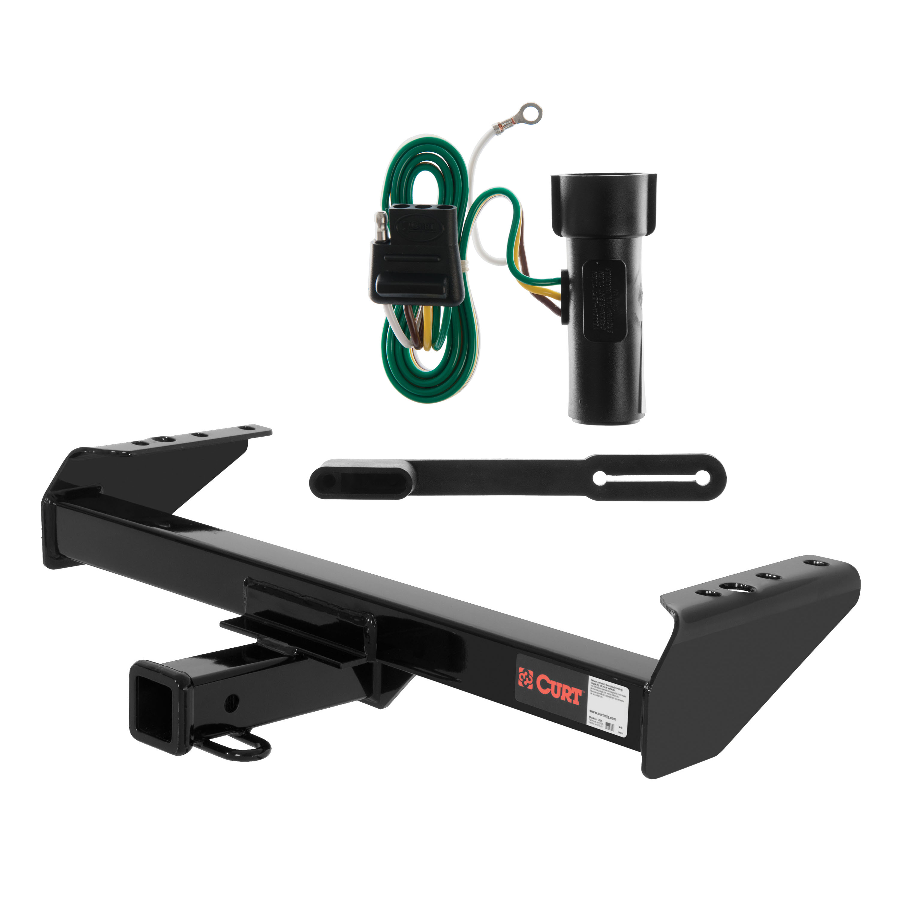 80 - 86 Ford F-350 Cab & chassis with 34" frame width (O.D.) Curt 2", Class 3 Trailer Tow Hitch + 4-flat Wiring Kit 13028 thumbnail 0