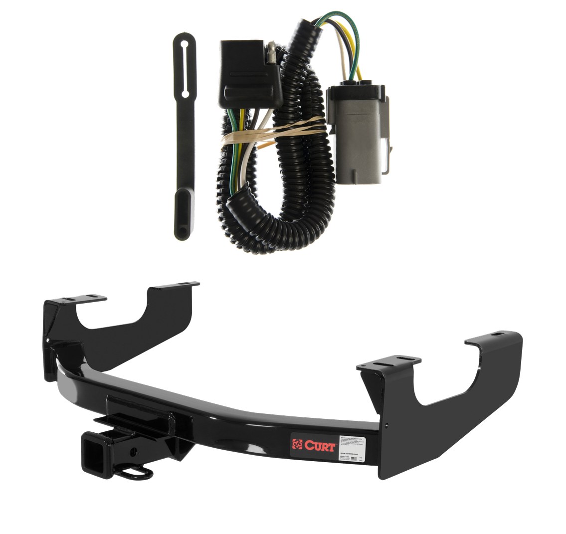 2002 - 2004 Ford F-250 Super Duty Curt 2", Class 3 Trailer Tow Hitch + 4-flat Wiring Kit 13355 thumbnail 0