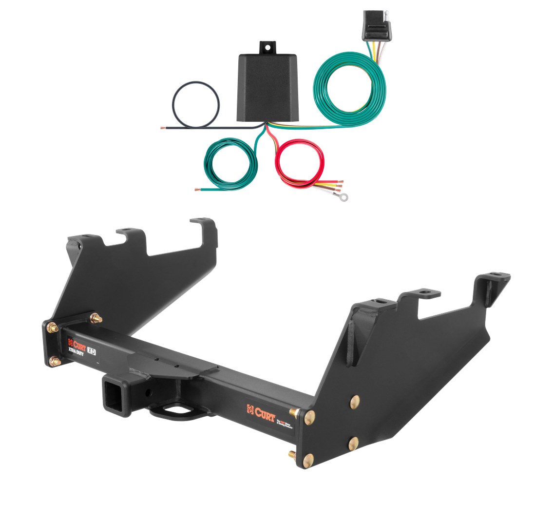 1985 - 1987 GMC C2500 With 10" step bumper Curt 2", Class 5 Trailer Tow Hitch + 4-flat Wiring Kit 15317 thumbnail 0