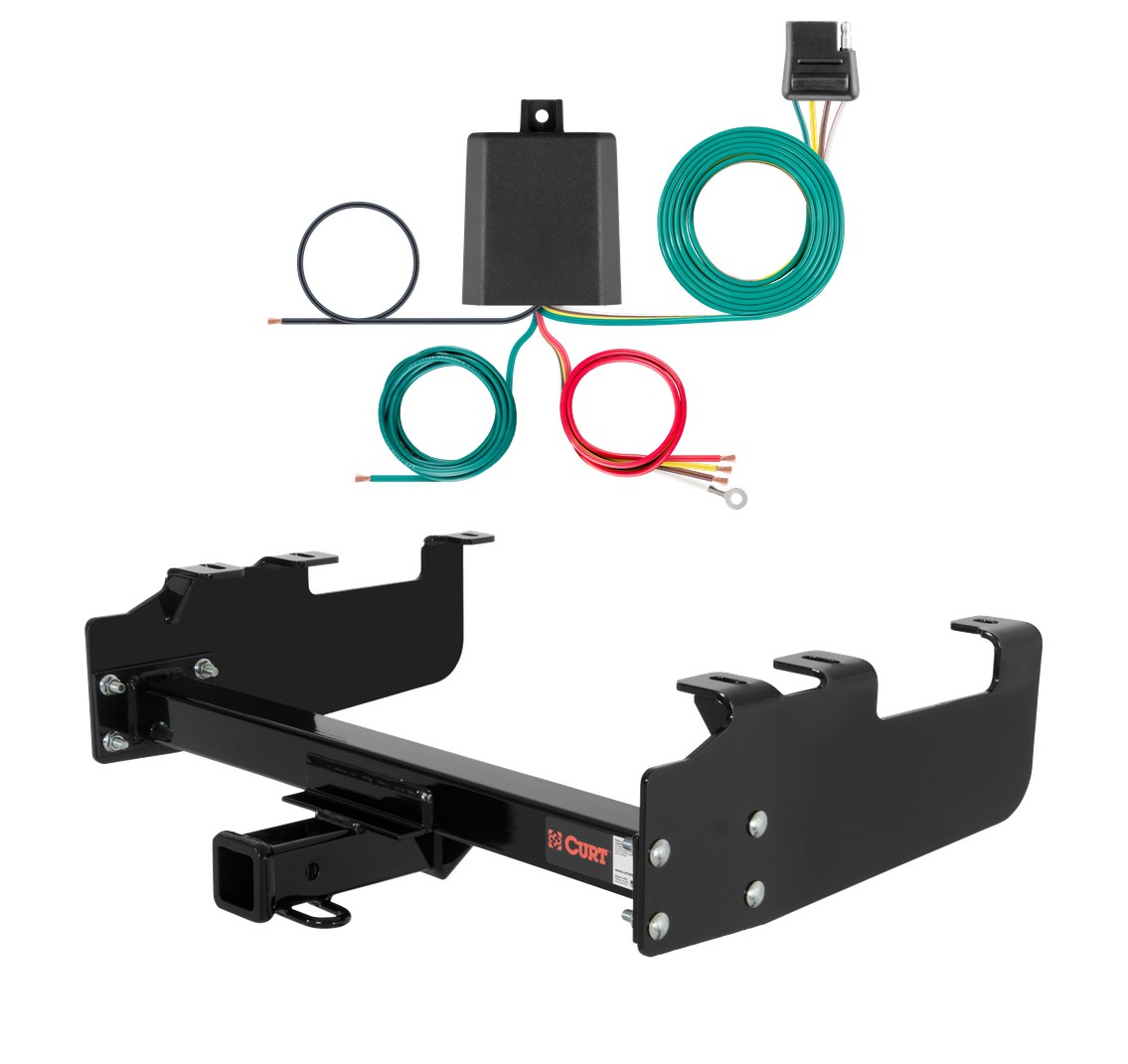 1963 - 1972 Ford F-150 With 10" drop bumper, old body Curt 2", Class 3 Trailer Tow Hitch + 4-flat Wiring Kit 13099 thumbnail 0
