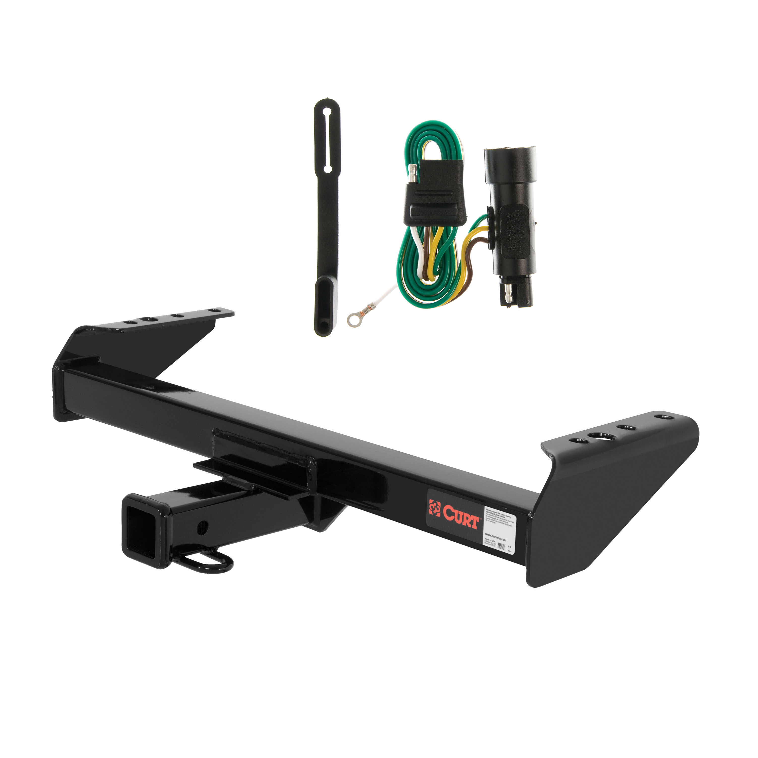 75 - 79 Ford F-250 Crew cab Excluding flareside bed Curt 2", Class 3 Trailer Tow Hitch + 4-flat Wiring Kit 13028 thumbnail 0