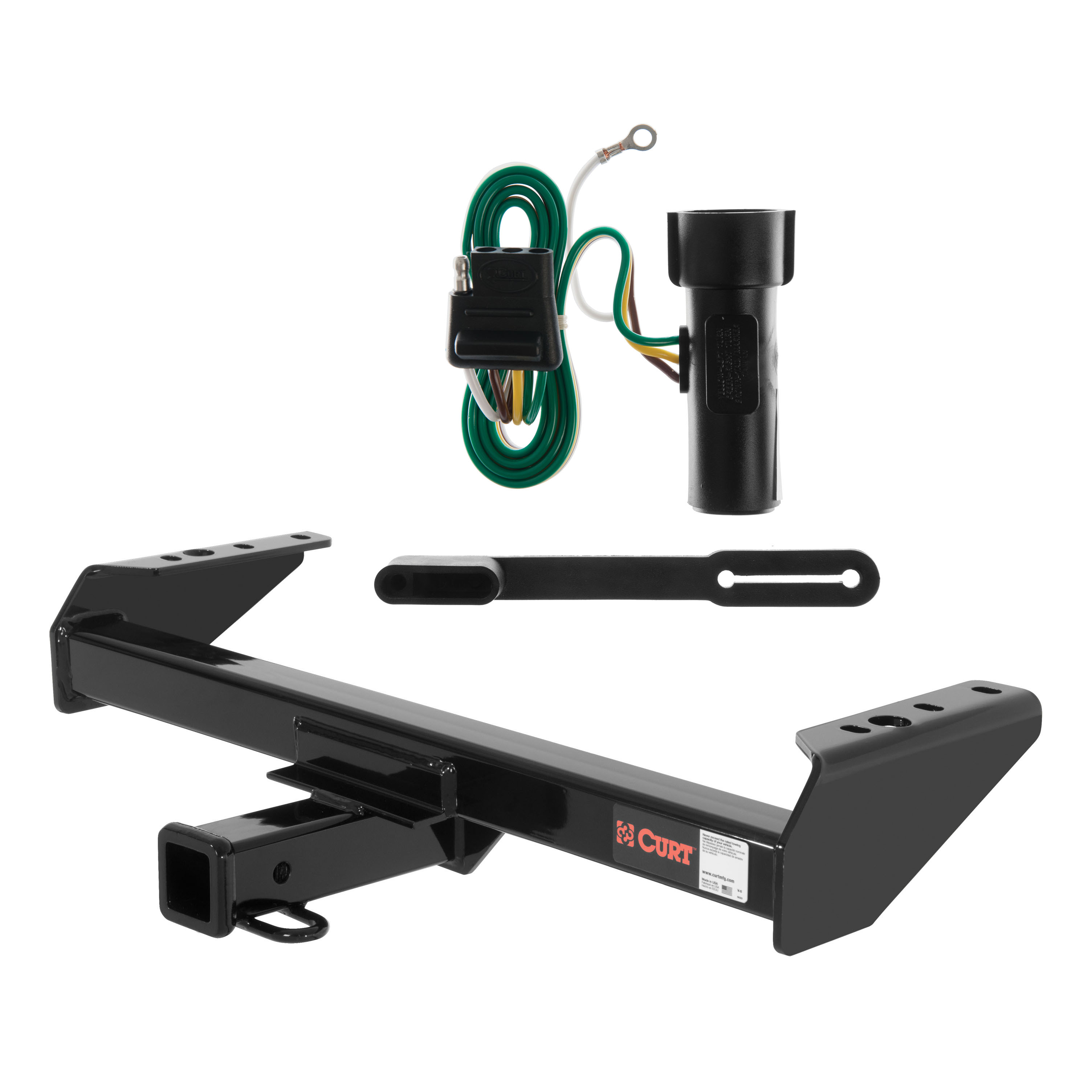 80 - 86 Ford F-350 Cab & chassis with 34" frame width (O.D.) Curt 2", Class 4 Trailer Tow Hitch + 4-flat Wiring Kit 14082 thumbnail 0