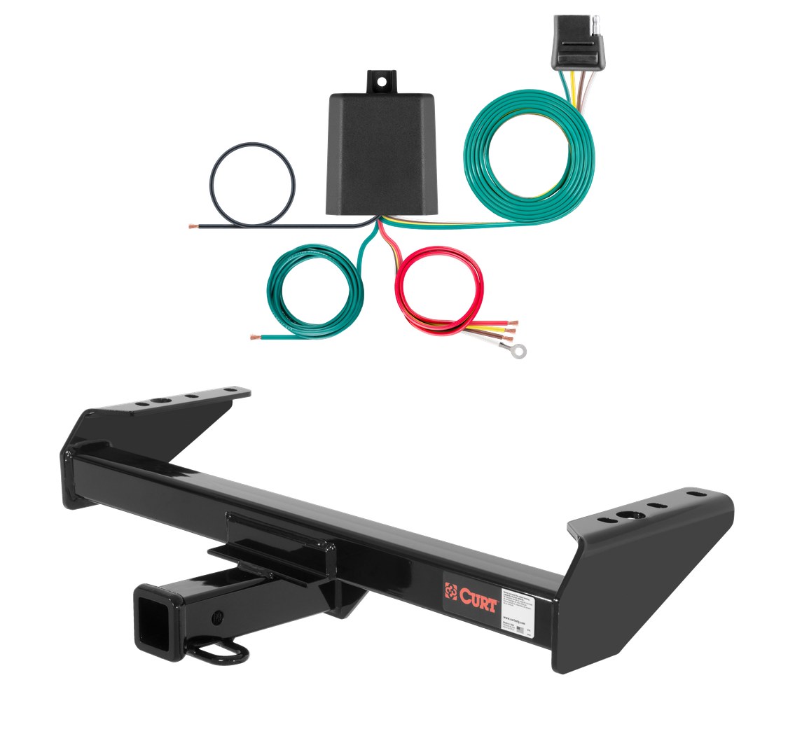 1980 - 1986 Ford F-350 Cab & chassis with 34" frame width (O.D.) Curt 2", Class 4 Trailer Tow Hitch + 4-flat Wiring Kit 14082 thumbnail 0