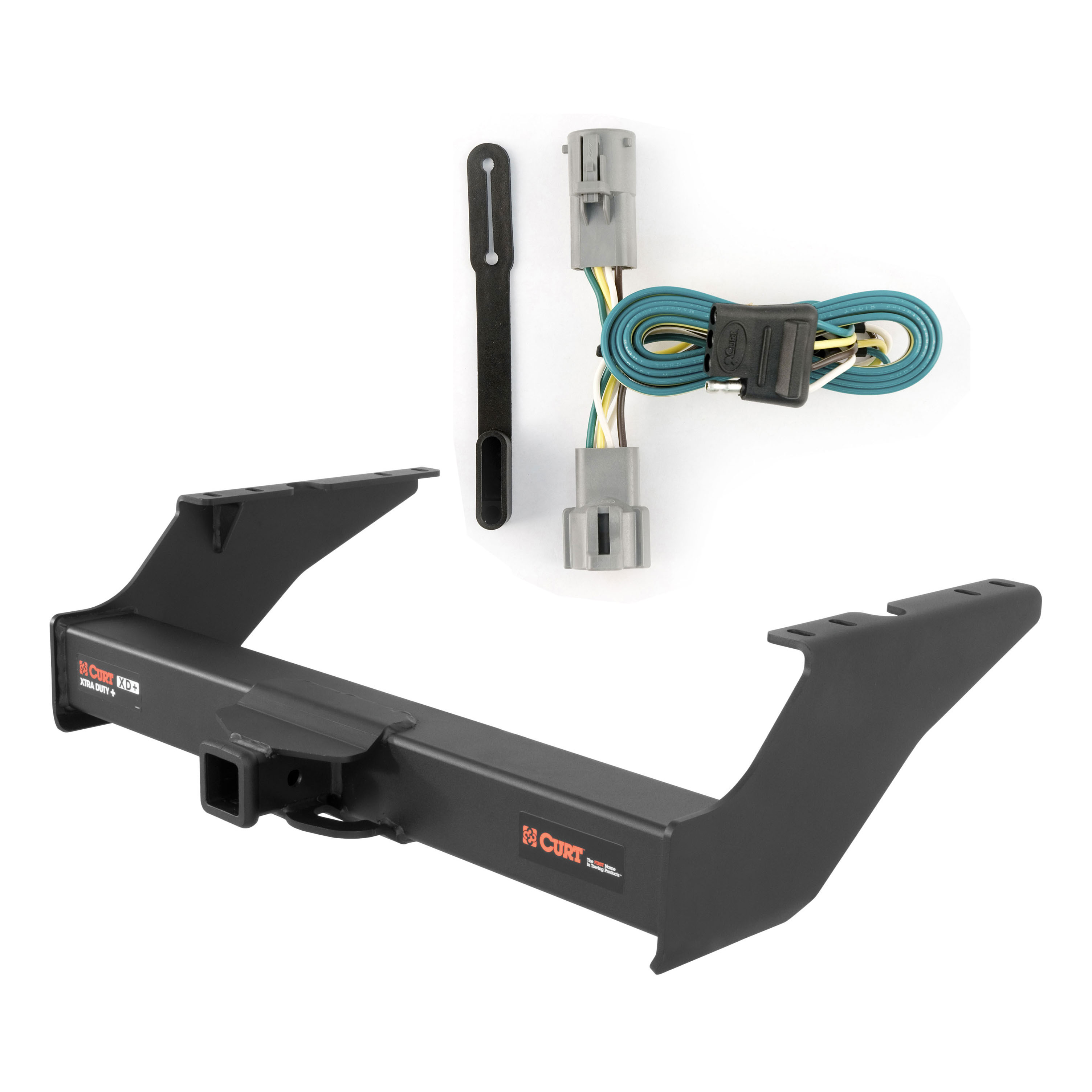 05 - 07 Ford F-350 Super Duty Excluding cab & chassis Curt 2", Class 5 Trailer Tow Hitch + 4-flat Wiring Kit 15410 thumbnail 0