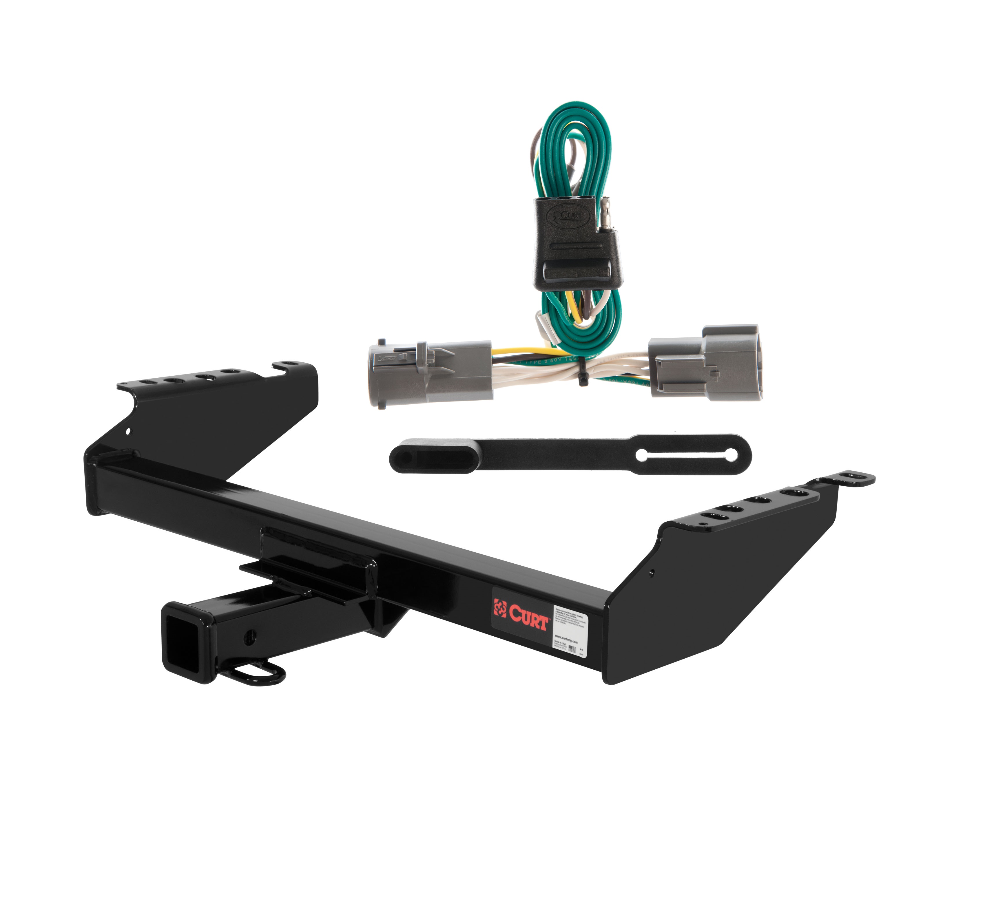 87 - 97 Ford F-350 Old body, excluding with 10" drop bumper Curt 2", Class 3 Trailer Tow Hitch + 4-flat Wiring Kit 13310 thumbnail 0