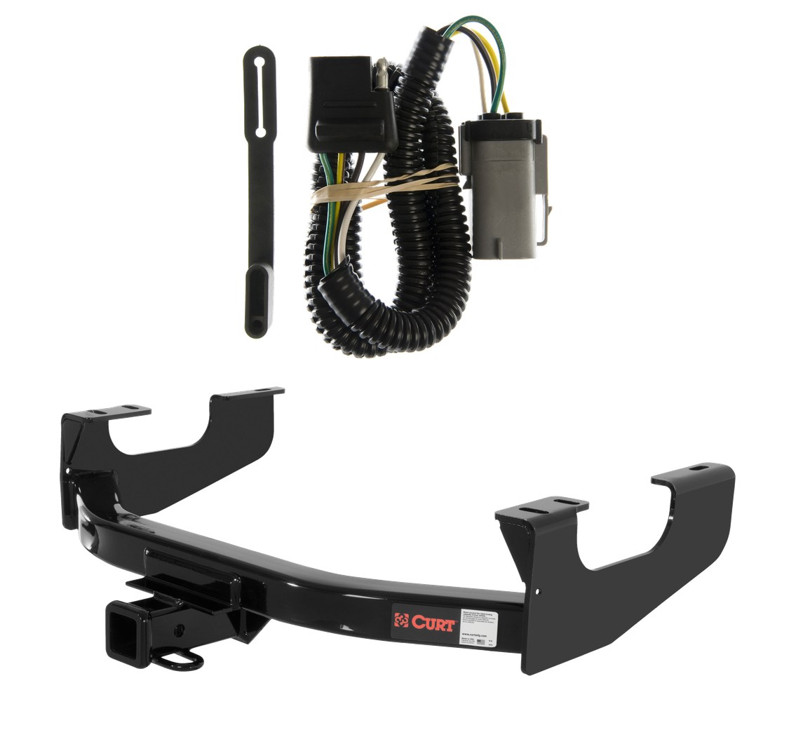 2002 - 2004 Ford F-350 Super Duty Excluding cab & chassis Curt 2", Class 4 Trailer Tow Hitch + 4-flat Wiring Kit 14355 thumbnail 0