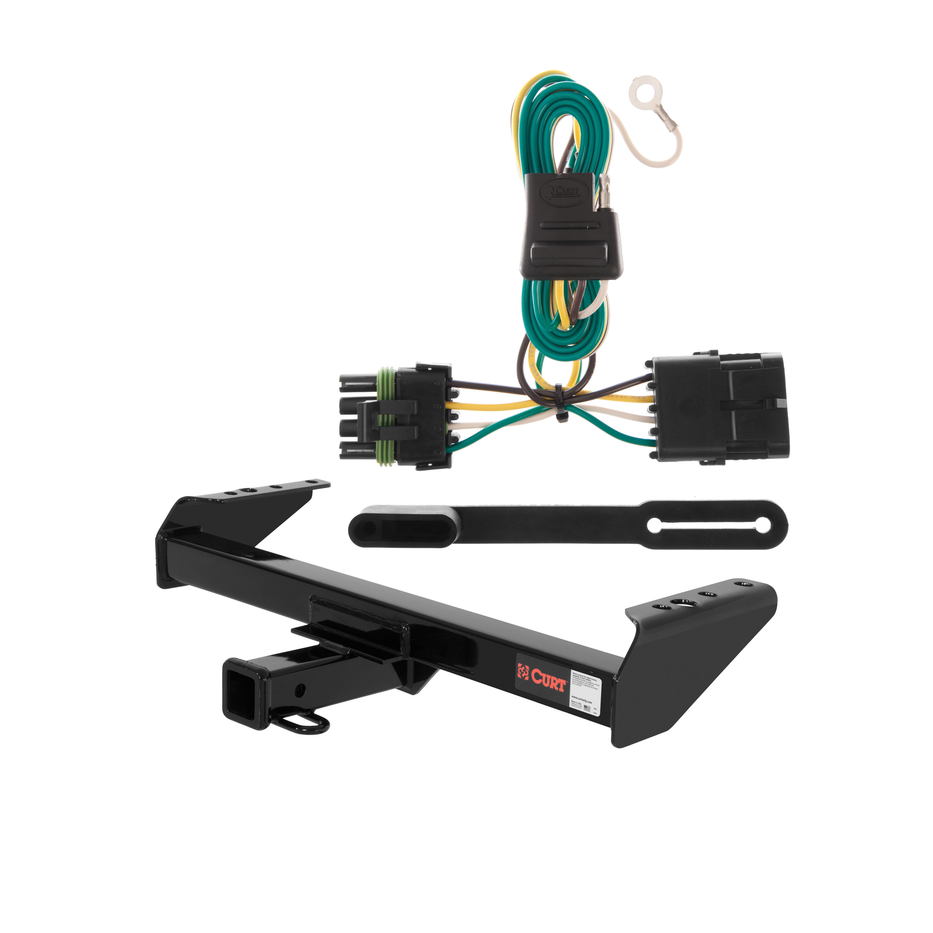 88 - 91 GMC K3500 4-door crew cab Curt 2", Class 3 Trailer Tow Hitch + 4-flat Wiring Kit 13028 thumbnail 0
