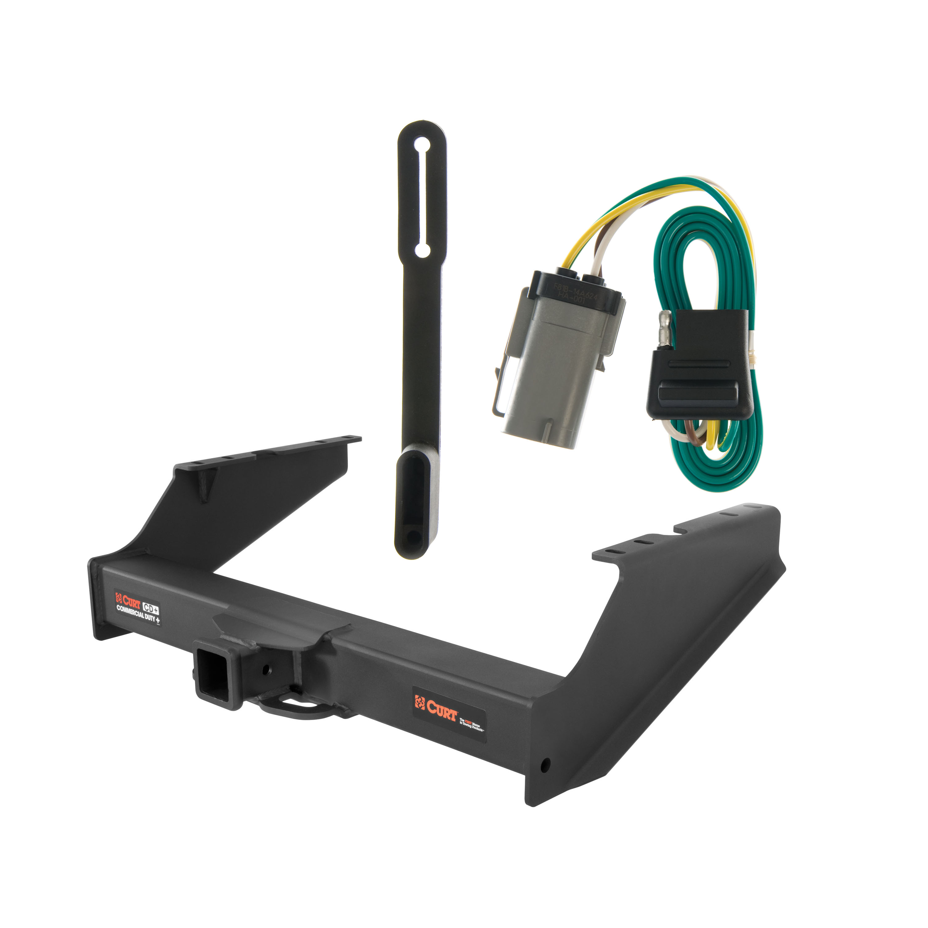 99 - 01 Ford F-350 Super Duty Excluding cab & chassis Curt 2-1/2", Class 5 Trailer Tow Hitch + 4-flat Wiring Kit 15810 thumbnail 0