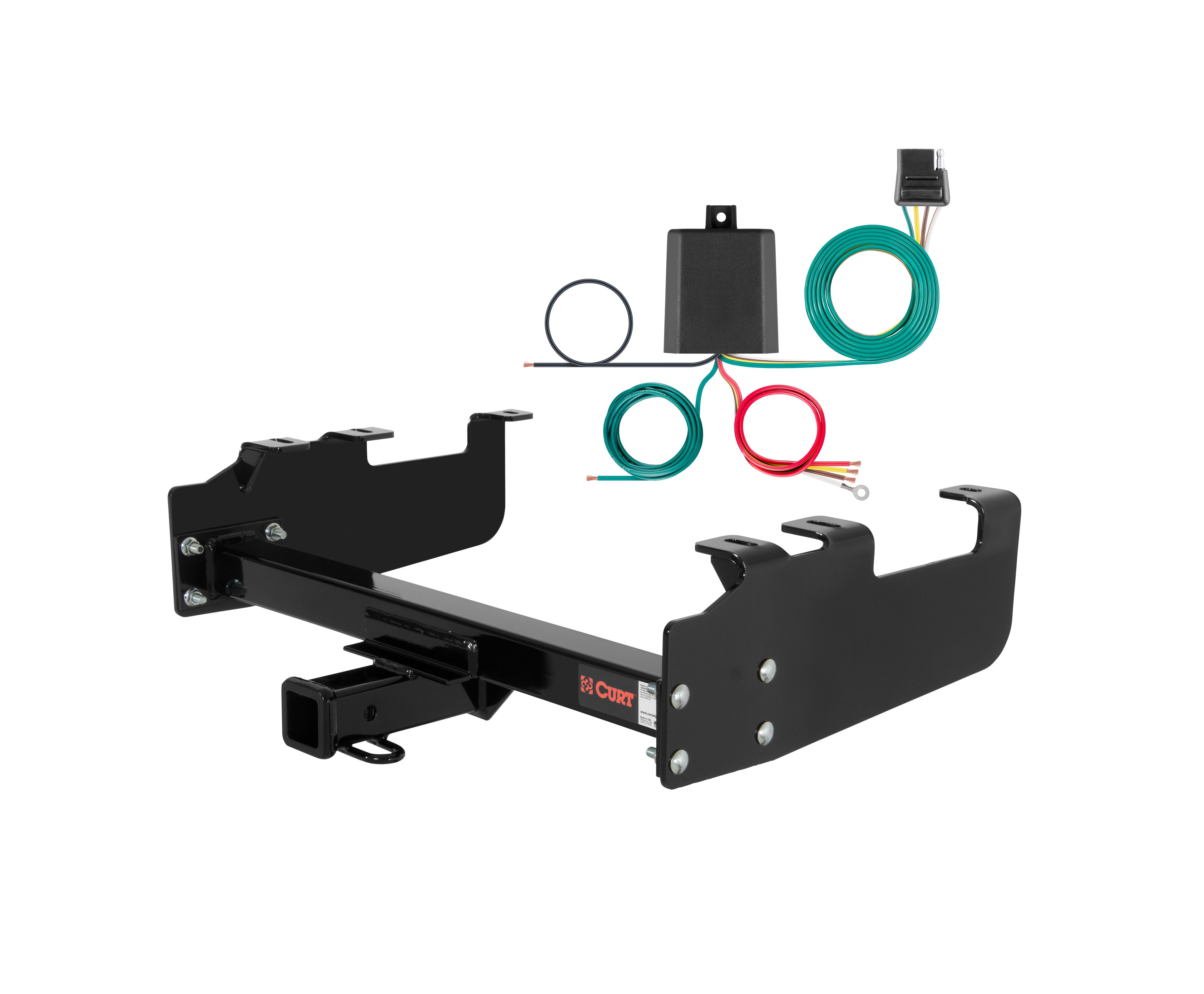 63 - 72 Ford F-350 Old body with 10" drop bumper Curt 2", Class 3 Trailer Tow Hitch + 4-flat Wiring Kit 13099 thumbnail 0